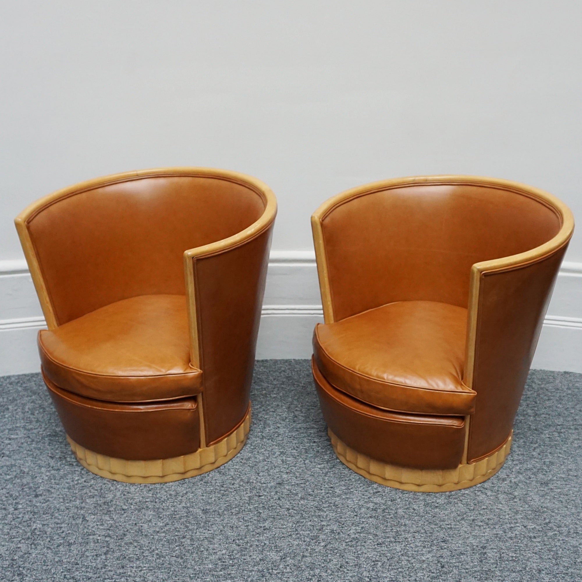 Vintage Art Deco Tub Chairs - Original French Art Deco Seating - Jeroen Markies Art Deco