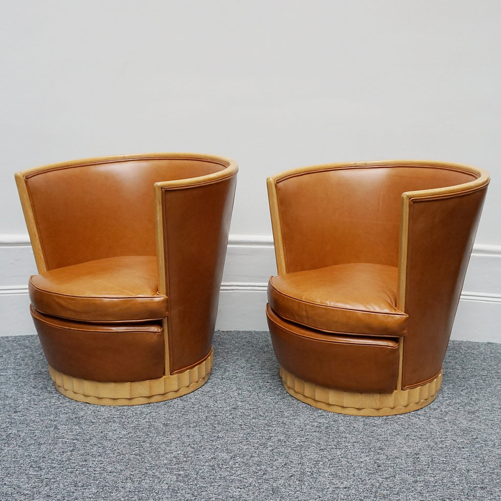 Vintage Art Deco Tub Chairs - Original French Art Deco Seating - Jeroen Markies Art Deco