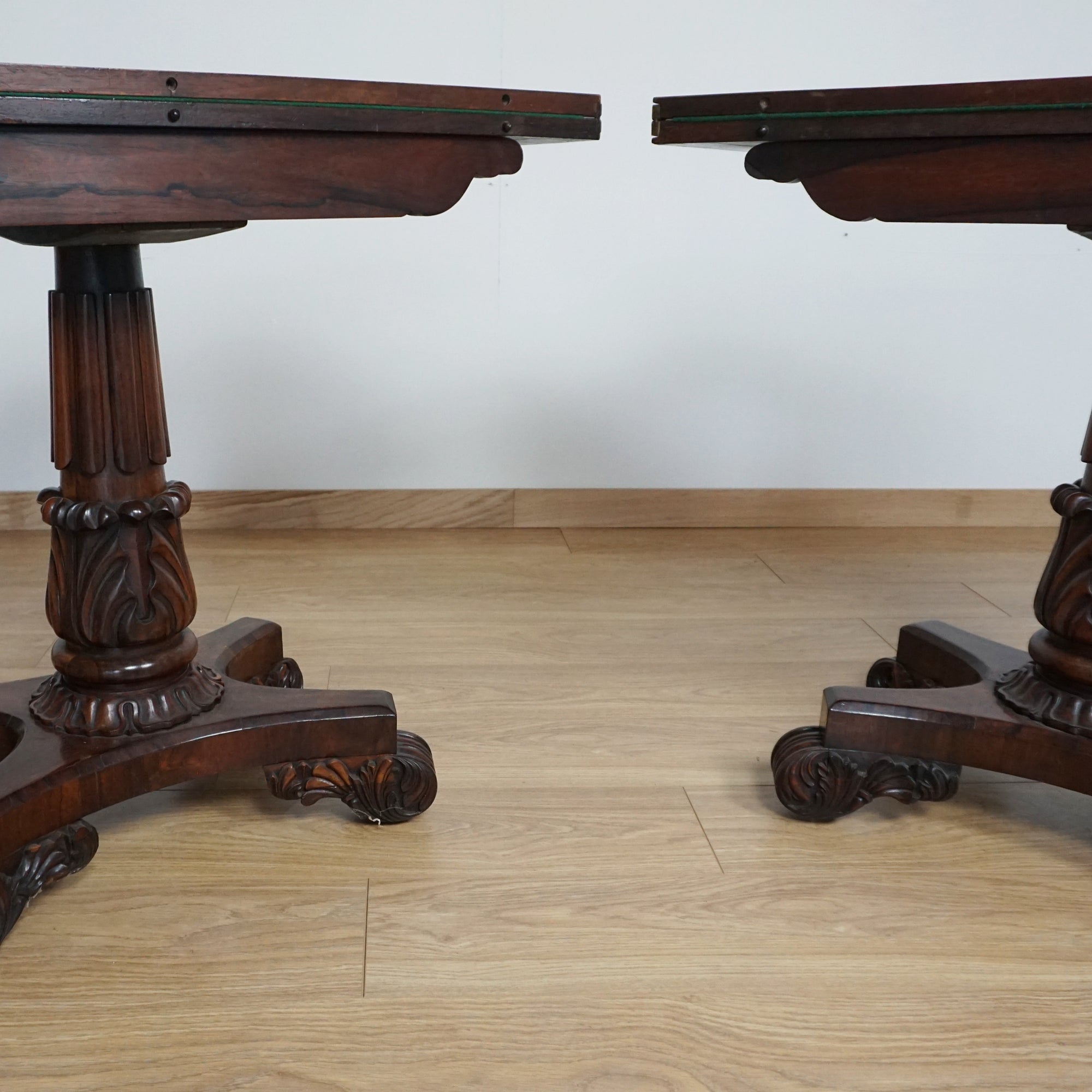 Pair of William IV Rosewood Card Tables - Jeroen Markies Art Deco
