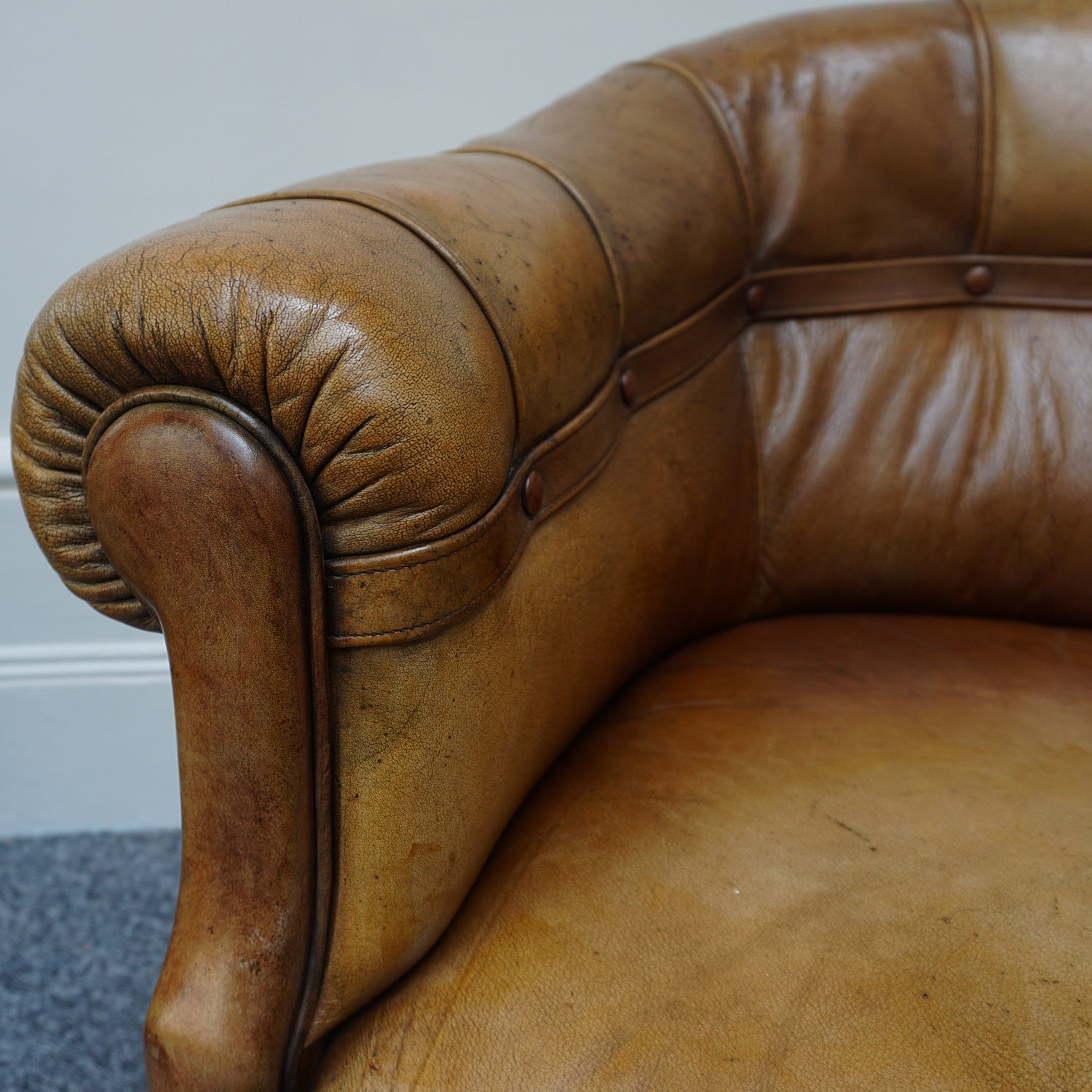 Vintage French Art Deco Club Chairs with Original leather upholstery - Jeroen Markies Art Deco