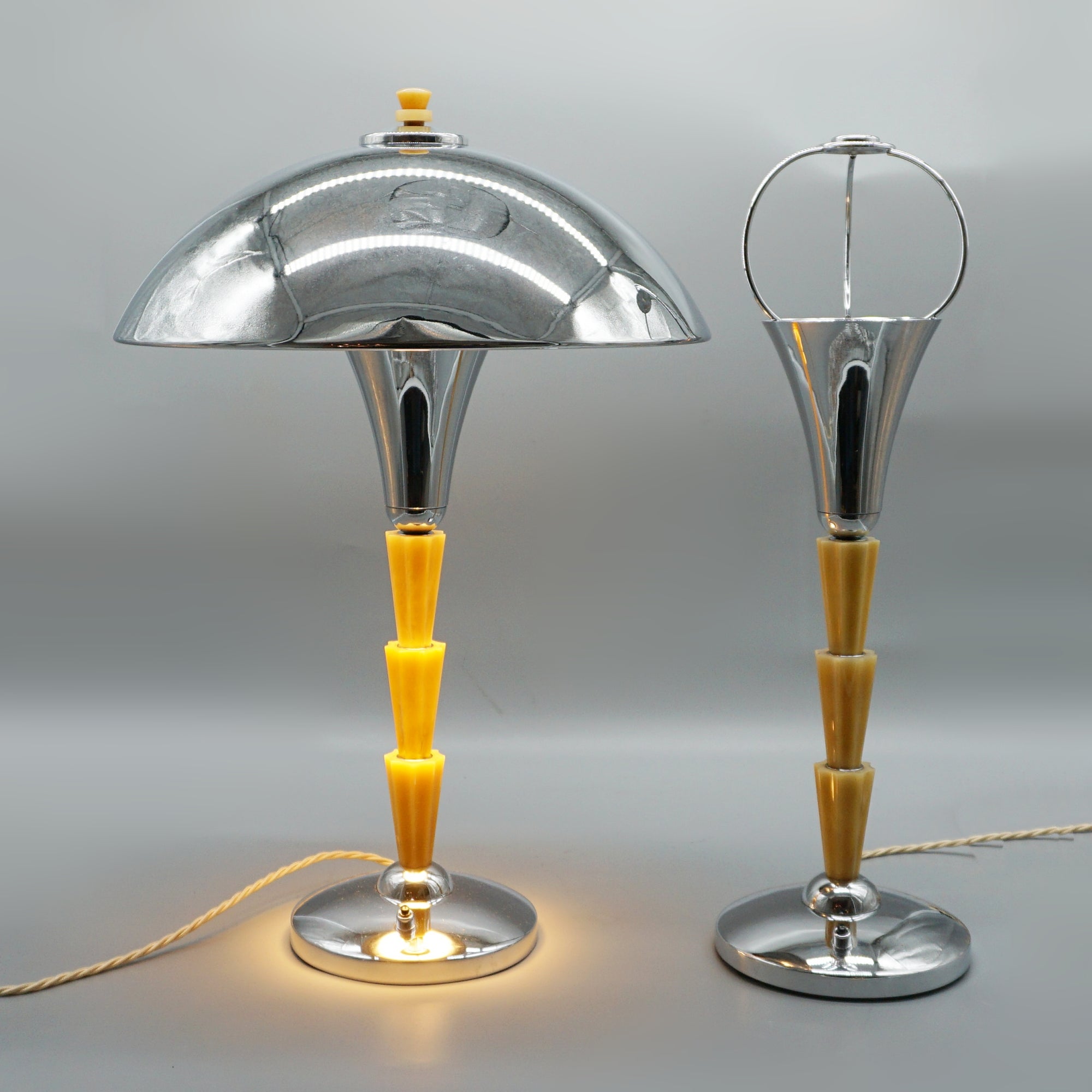 Bakelite and Chrome Art Deco Table Lamps - Jeroen Markies Art Deco