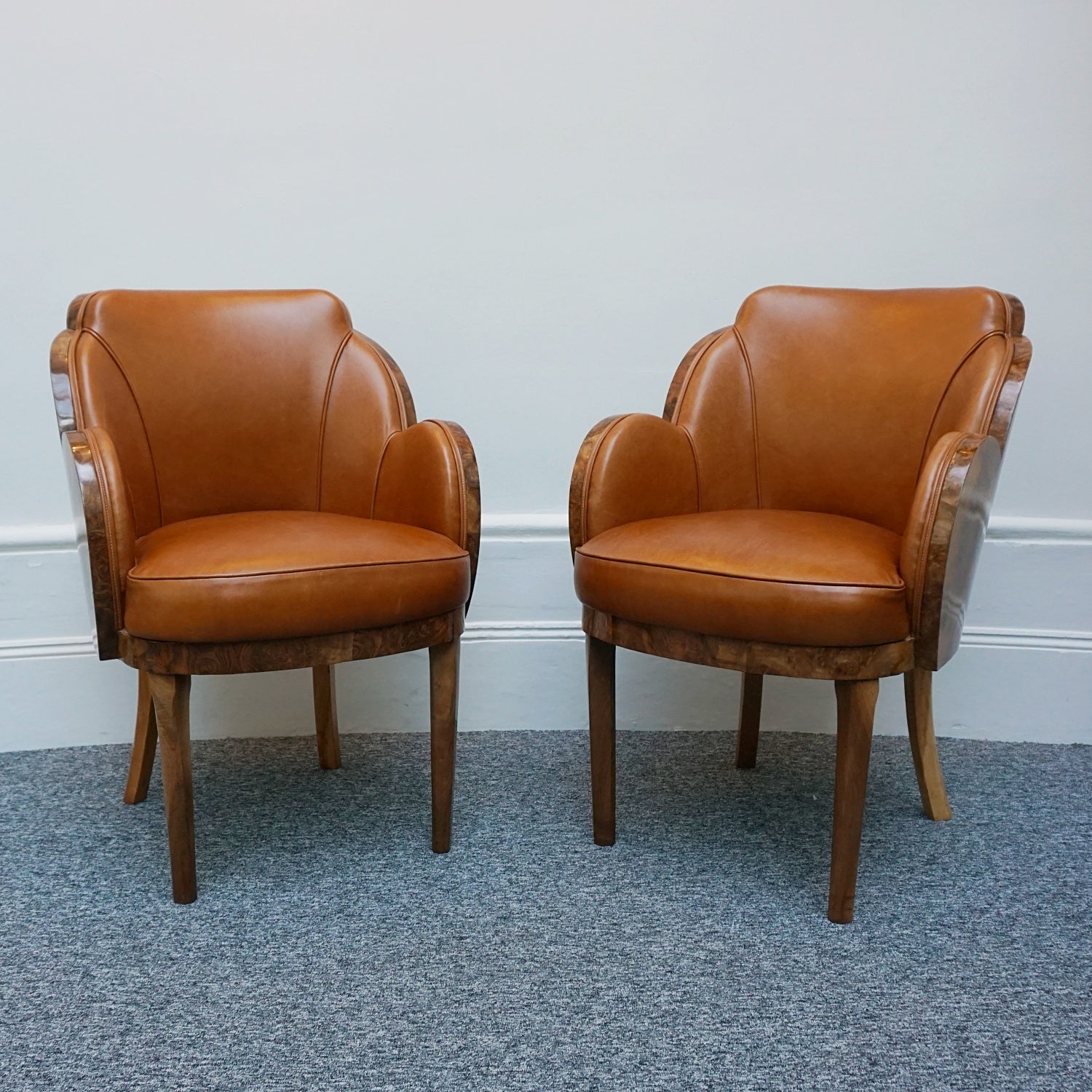 A pair of Art Deco armchairs by Harry & Lou Epstein