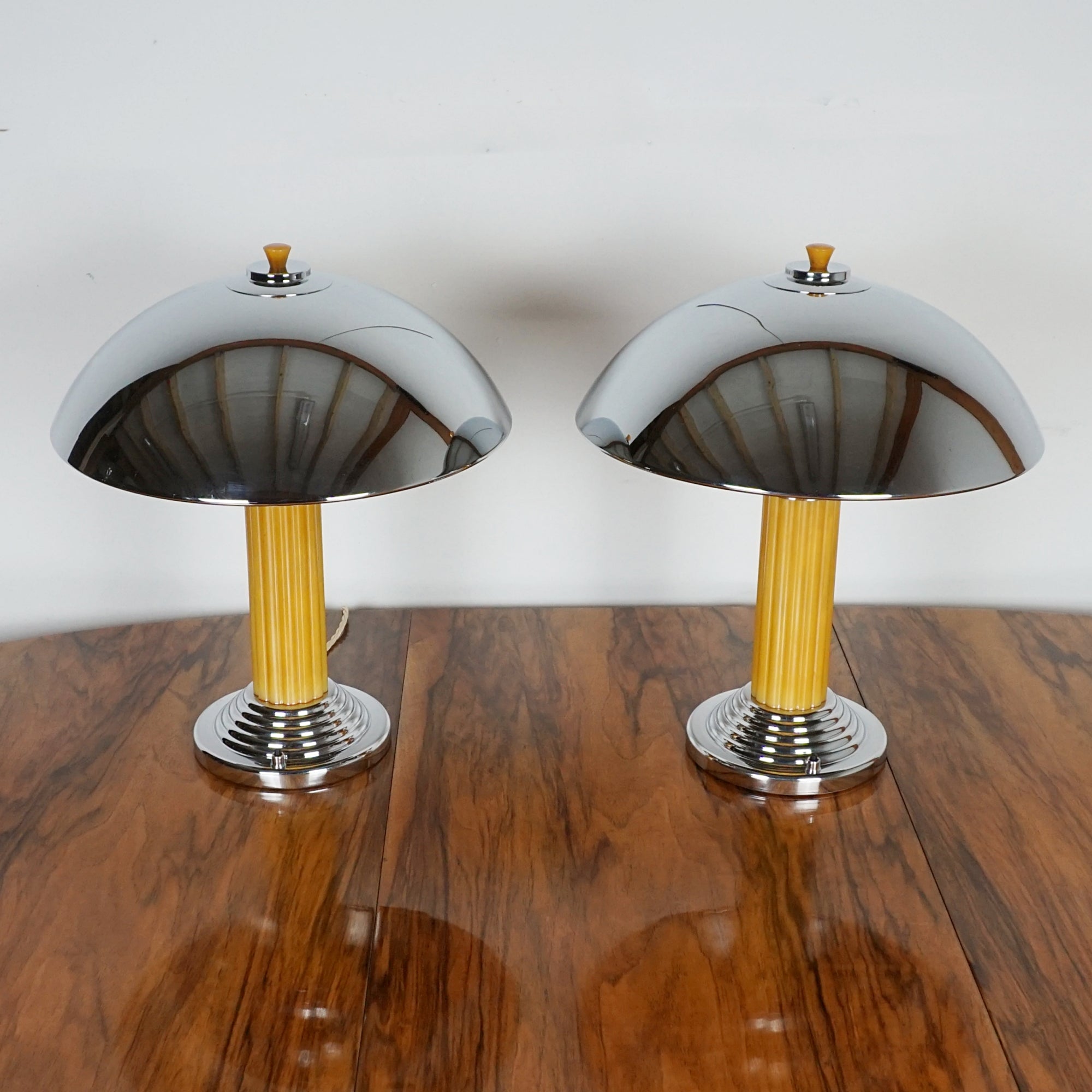 Pair of Art Deco Dome Lamps