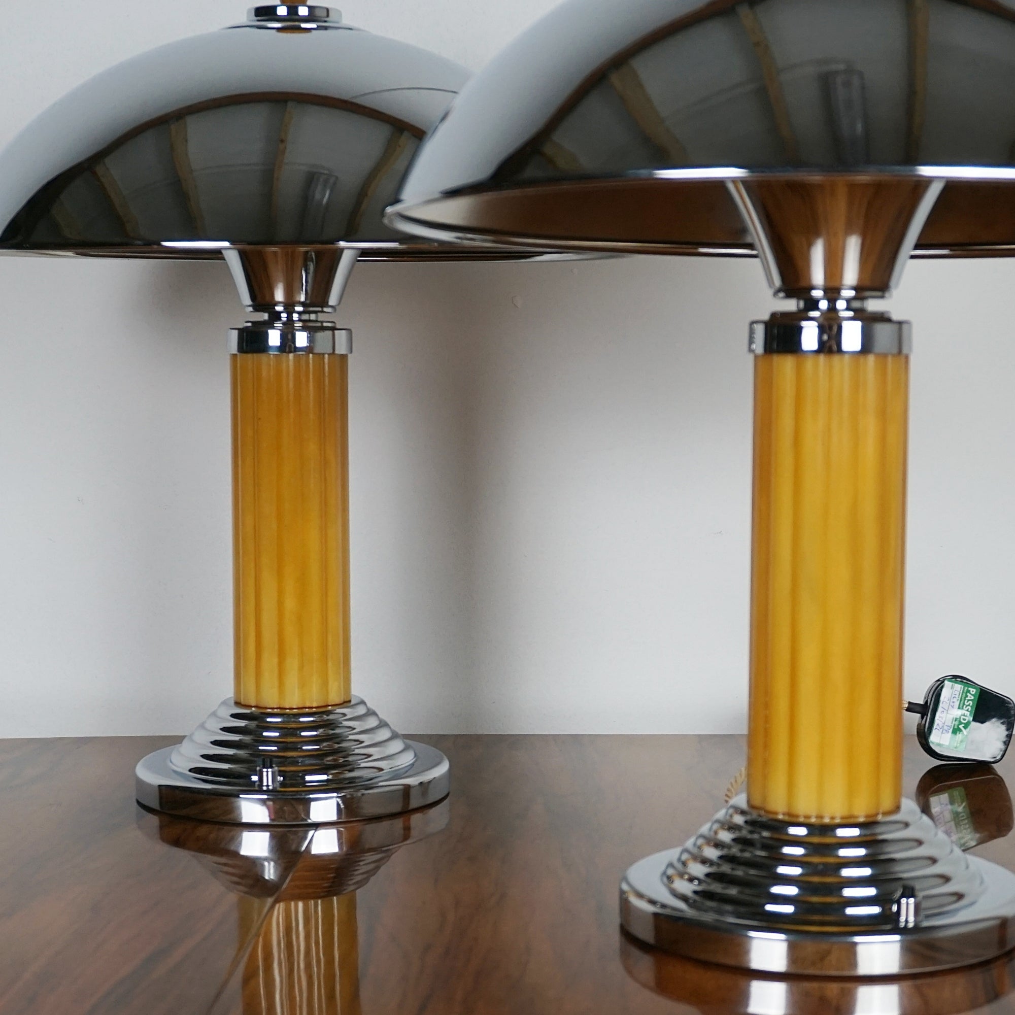 Pair of Art Deco Dome Lamps