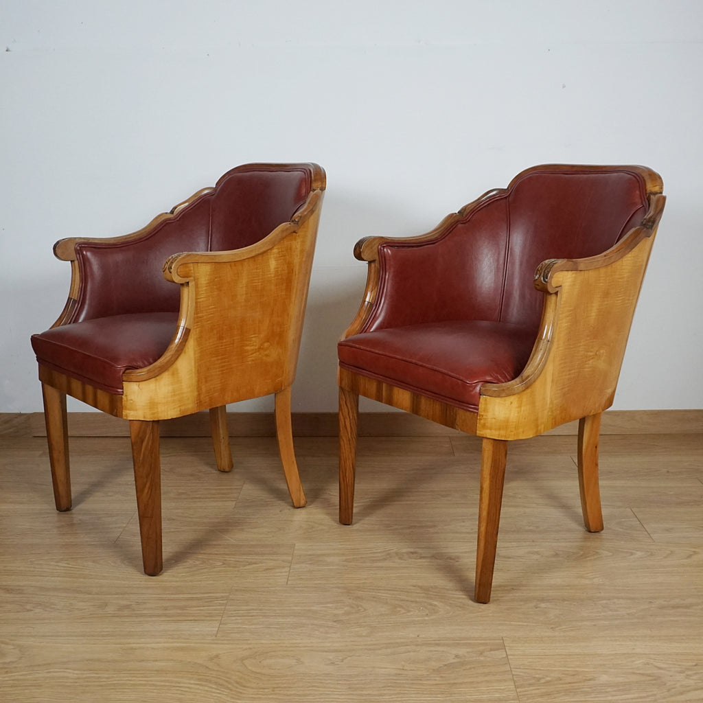 Pair of Art Deco Armchairs by Maurice Adams - Markies Antiques ltd