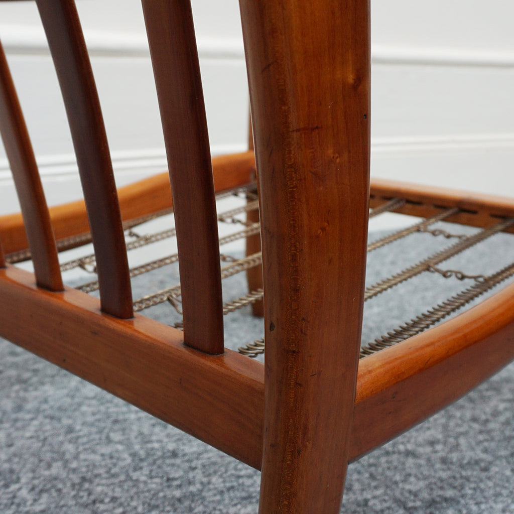 Vintage Pair of Italian Armchairs Designed by Paolo Buffa Circa 1950 Cherry Wood - Jeroen Markies Art Deco