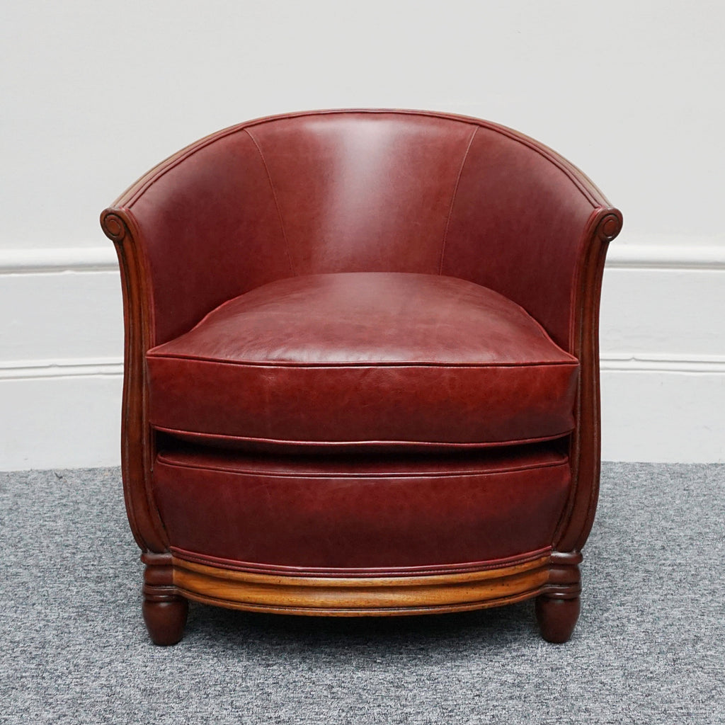 Vintage Art Deco Red Leather Club Chairs - Jeroen Markies Art Deco