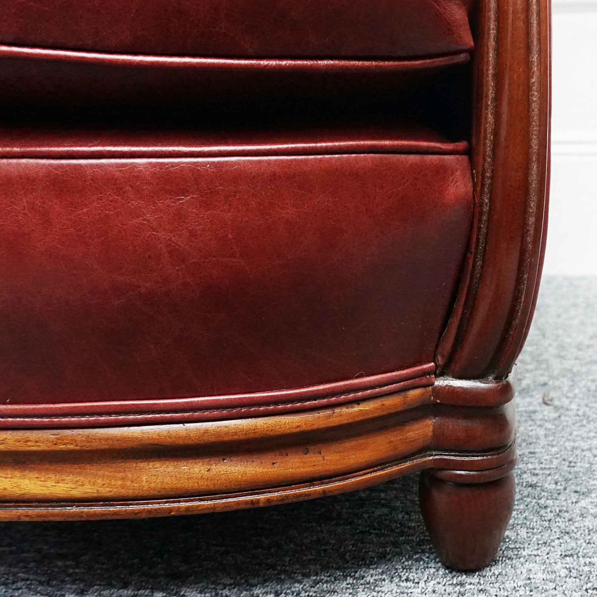 Vintage Art Deco Red Leather Club Chairs - Jeroen Markies Art Deco