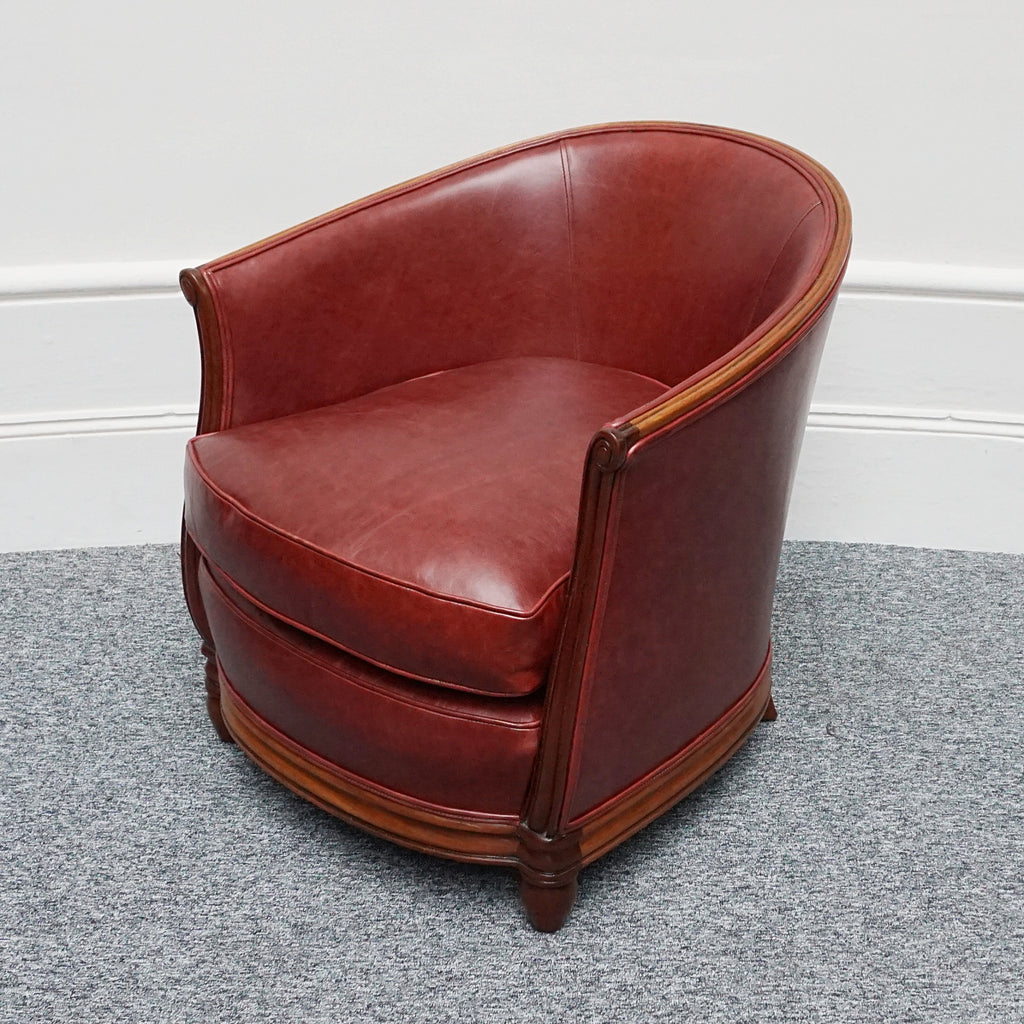 Vintage Art Deco Red Leather Club Chairs - Jeroen Markies Art Deco