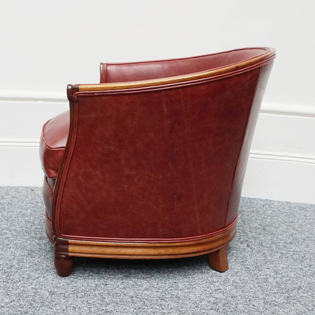 Vintage Art Deco Red Leather Club Chairs - Jeroen Markies Art Deco