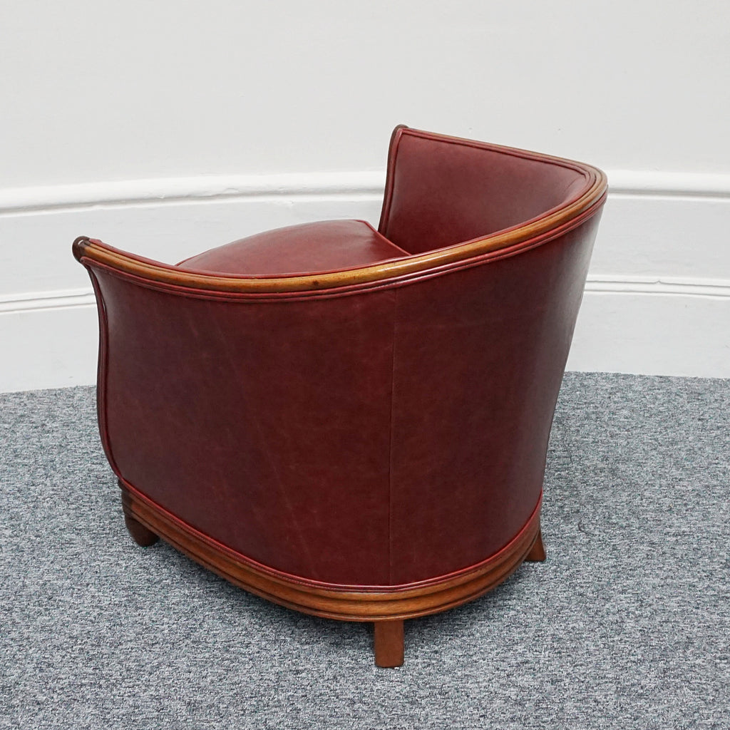 Vintage Art Deco Red Leather Club Chairs - Jeroen Markies Art Deco