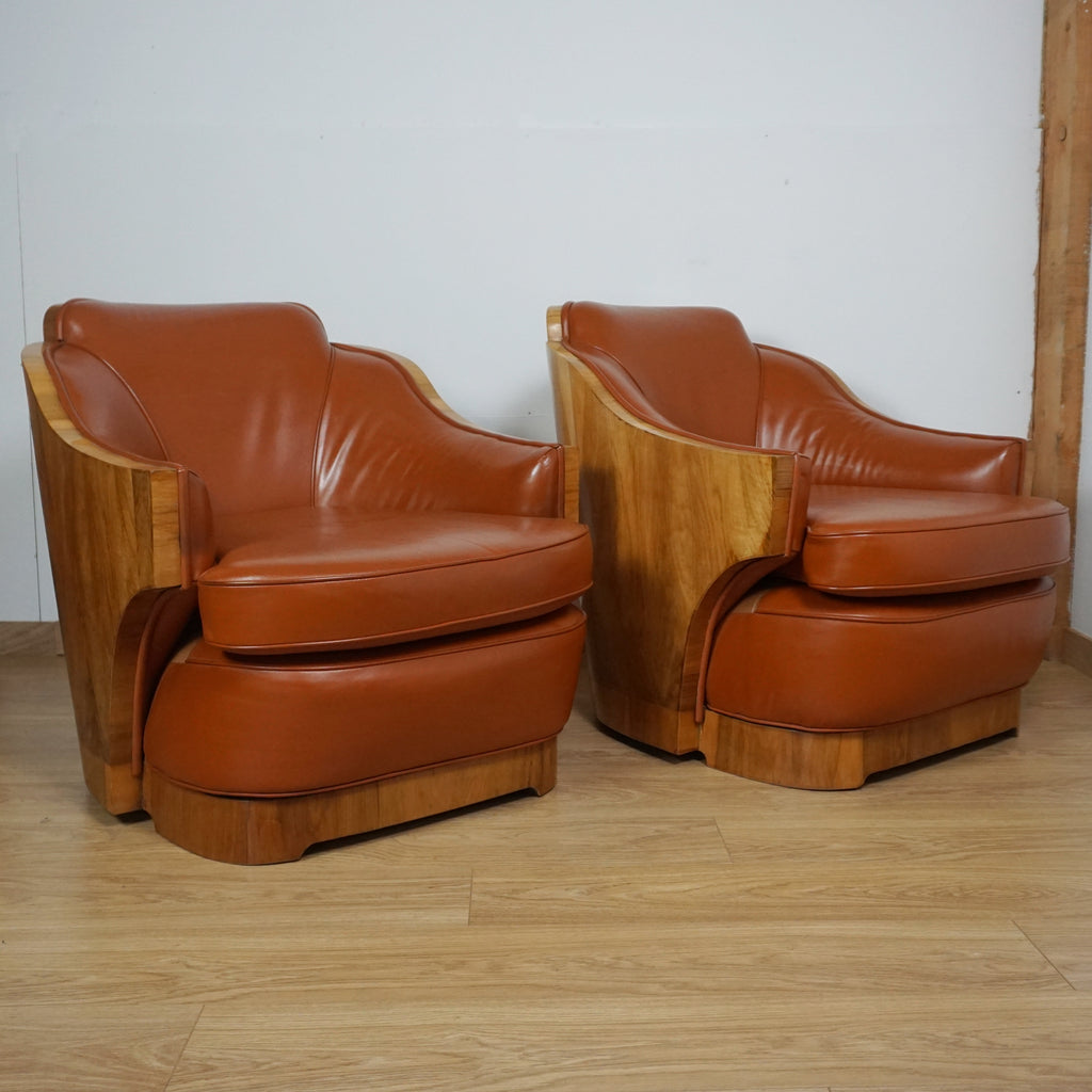 Pair of Art Deco Lounge Chairs by Harry & Lou Epstein - Markies Antiques Ltd