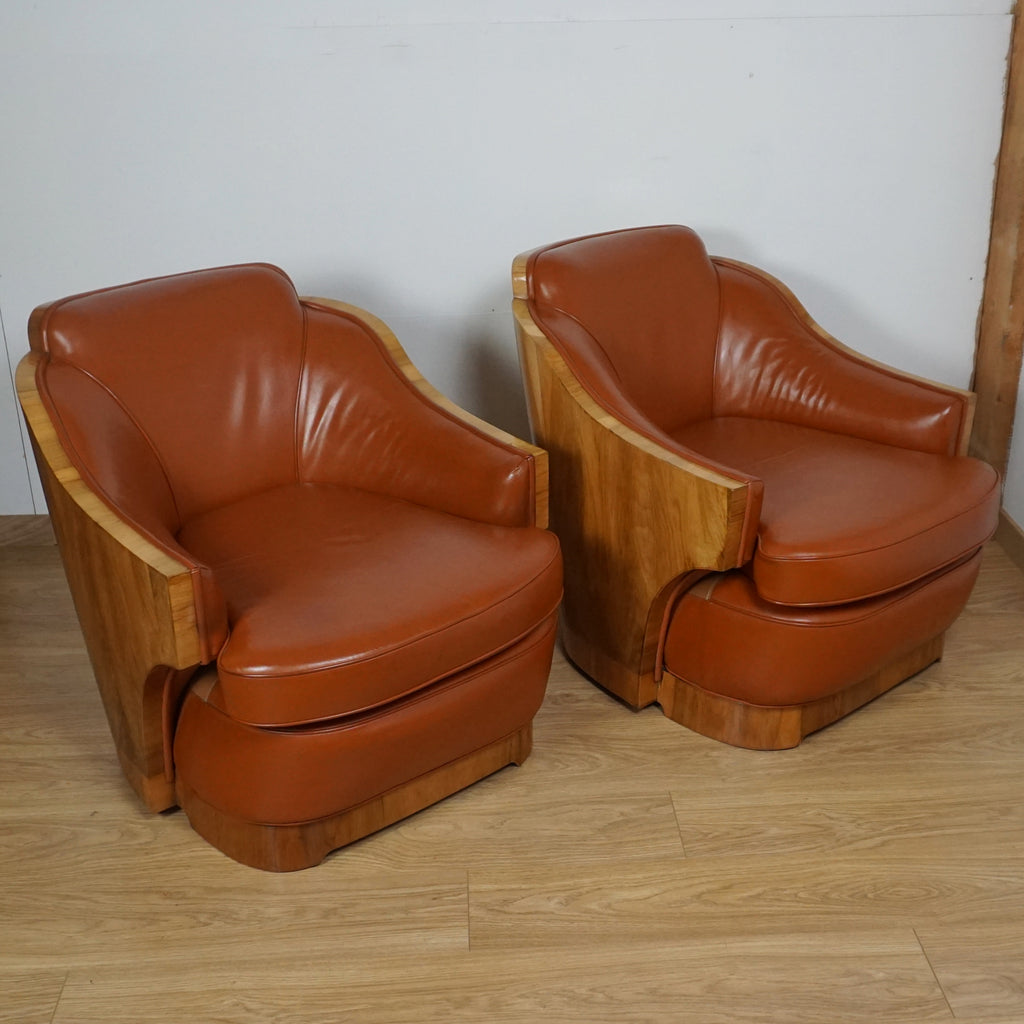 Pair of Art Deco Lounge Chairs by Harry & Lou Epstein - Markies Antiques Ltd