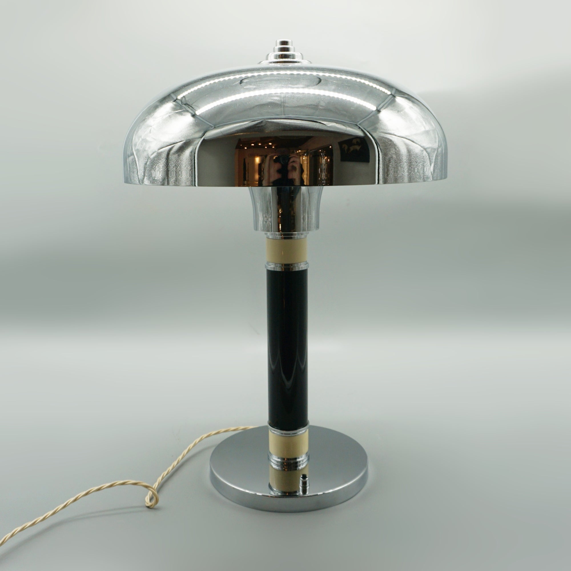 Art Deco Bakelite and Chrome Dome Lamps - Jeroen Markies Art Deco