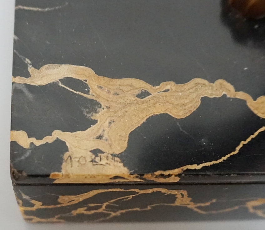 An Art Deco Panther by Henri Molins. 1930's sculpture, bronze Animalia. - Jeroen Markies Art Deco