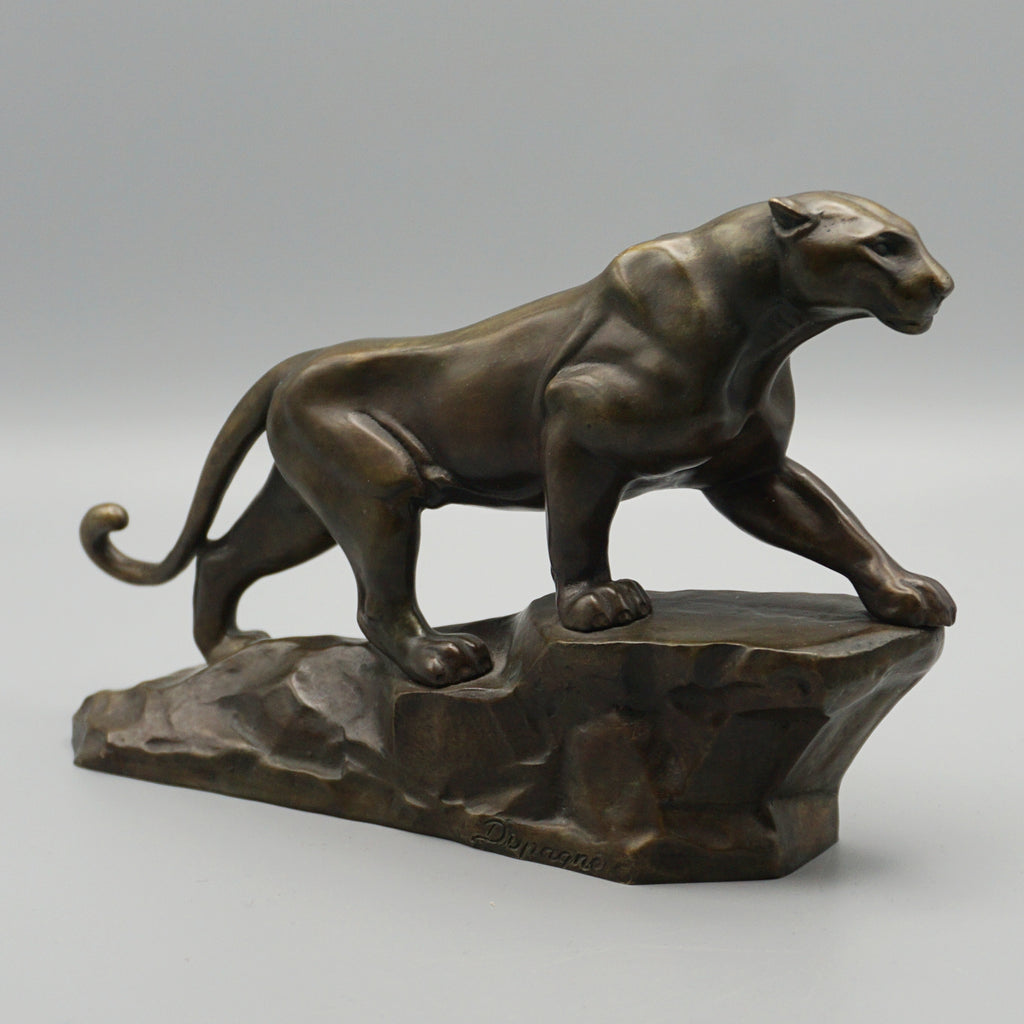An Art Deco bronze sculpture of a striding panther by Arthur Dupagne - Jeroen Markies Art Deco