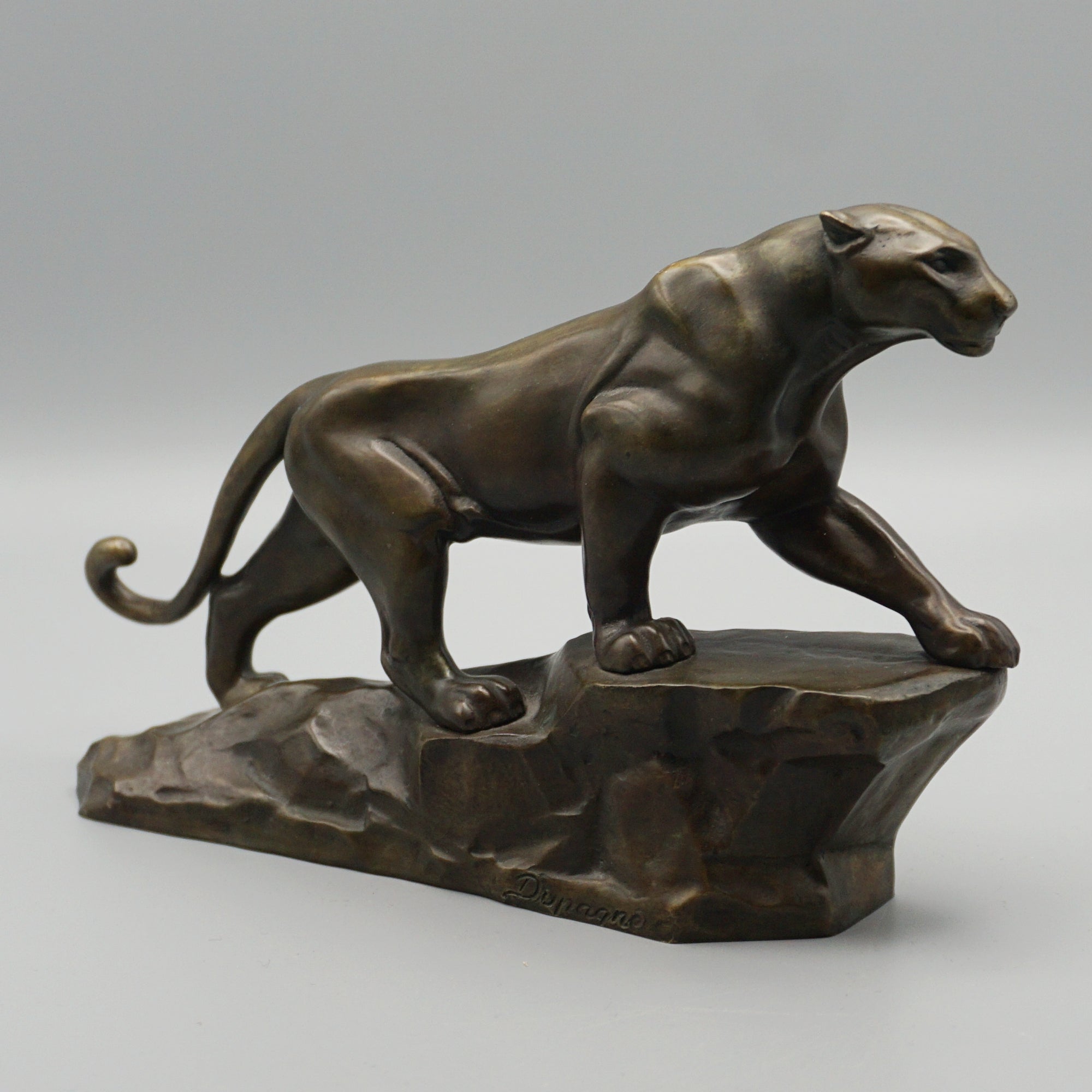 An Art Deco bronze sculpture of a striding panther by Arthur Dupagne - Jeroen Markies Art Deco