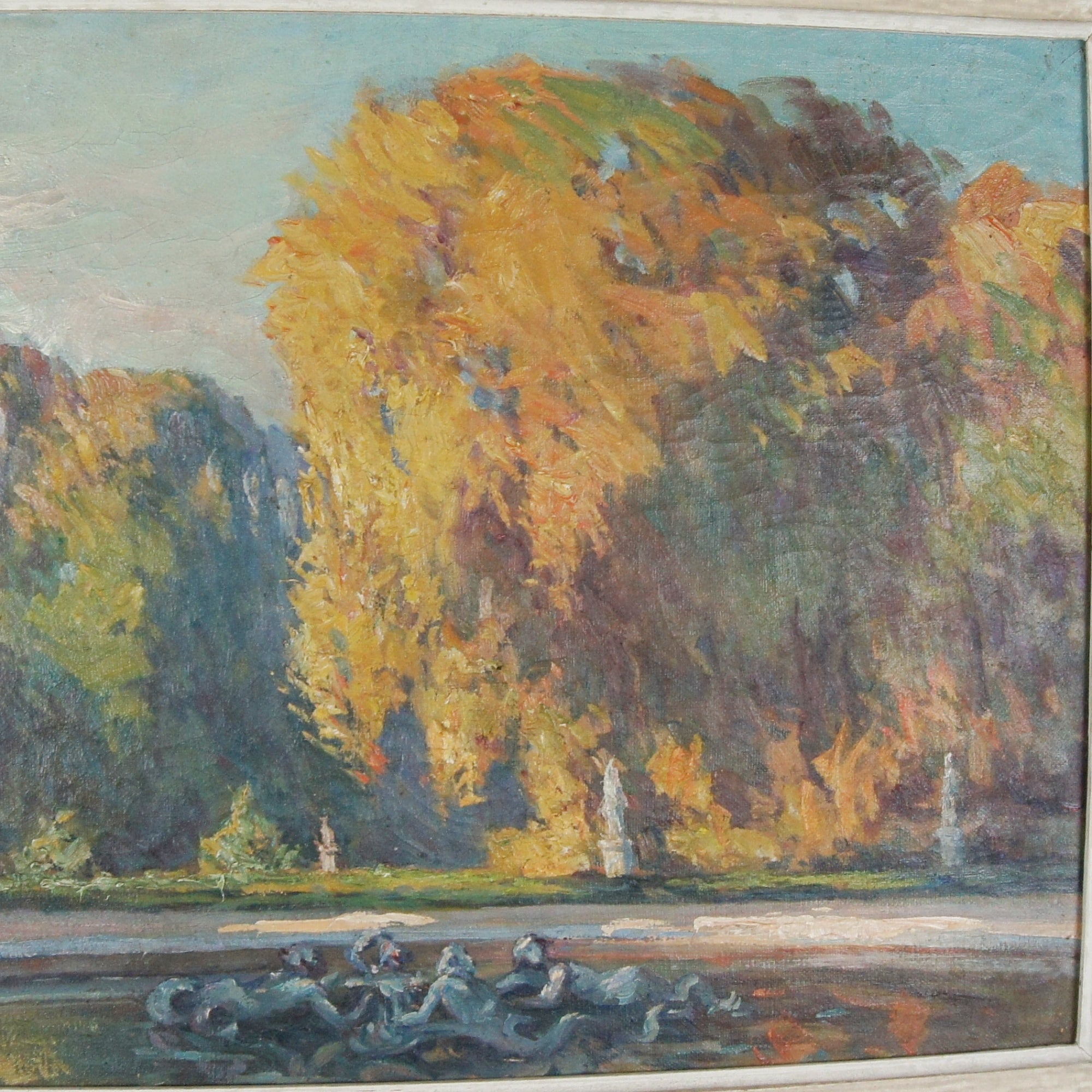 'Neriad Fountain in Autumn' Paul Léon Frequenez (1847-1947)