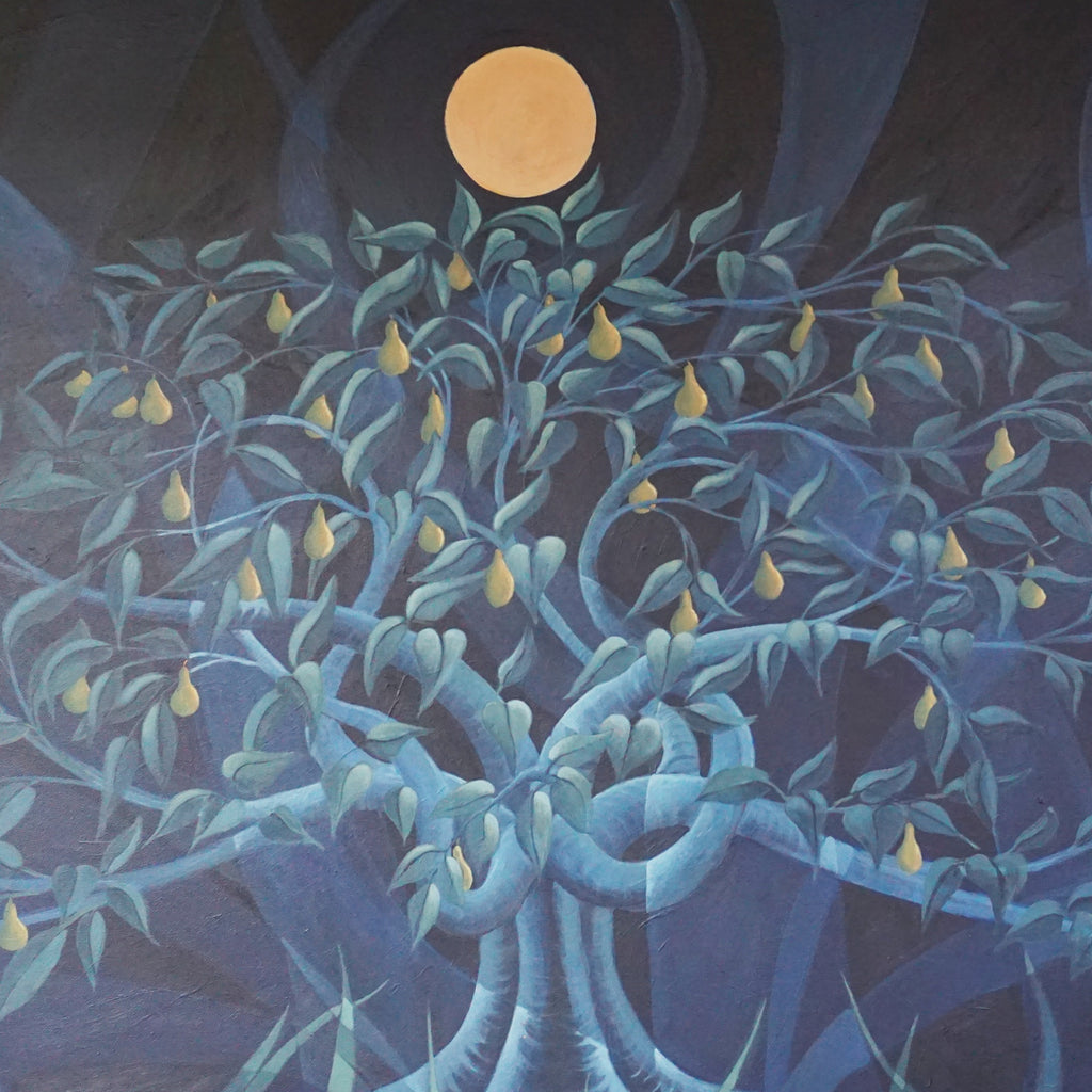 'Pear Tree in Moonlight' Contemporary Oil on Canvas by Vera Jefferson - Jeroen Markies Art Deco