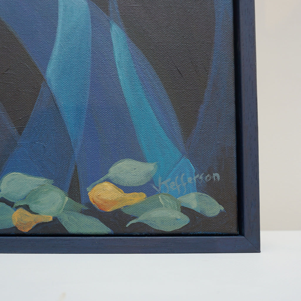 Pears in Moonlight by Vera Jefferson - A  contemporary oil on canvas - Jeroen Markies Art Deco