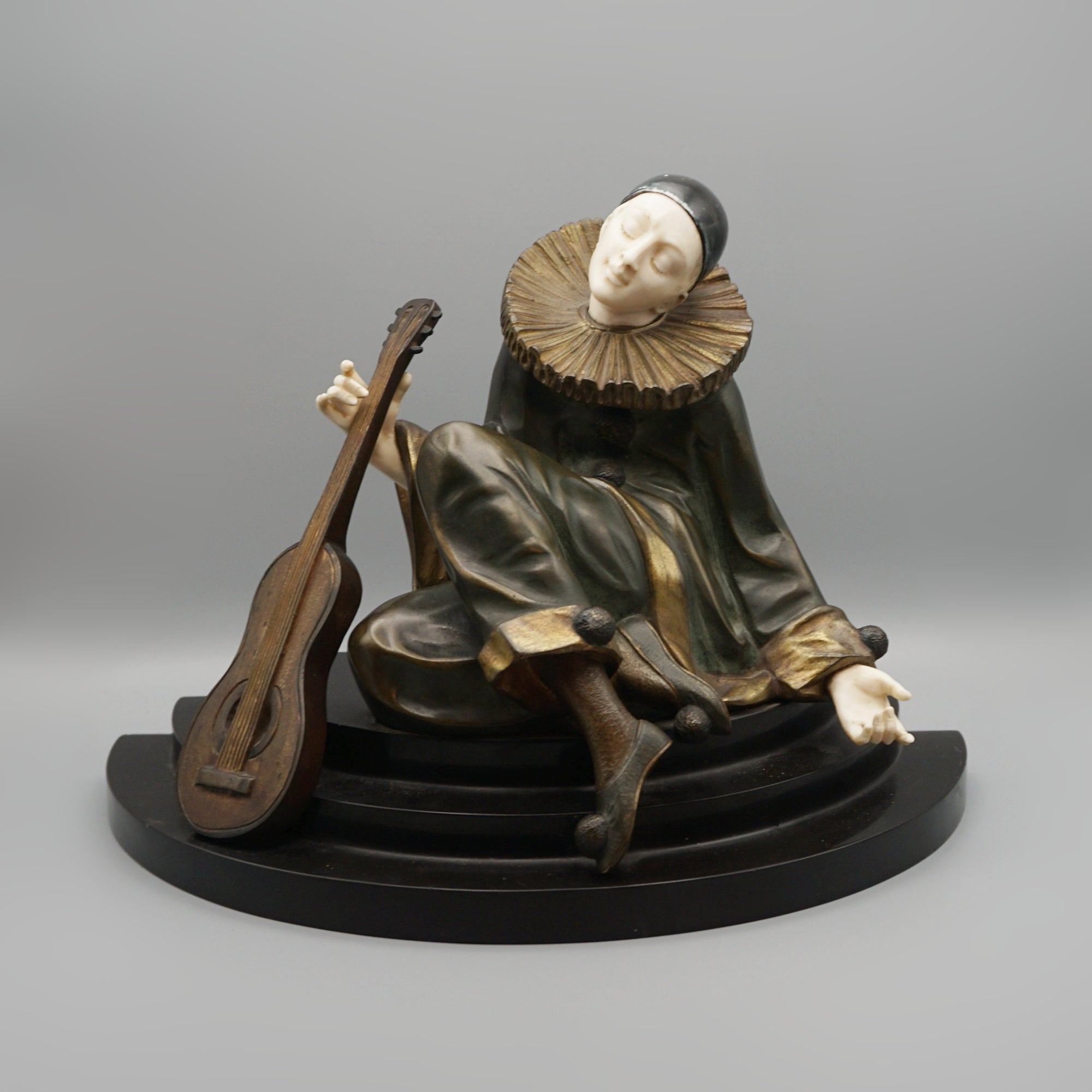 'Sleep of the Pierrot' Art Deco Bronze Sculpture by Alfred Gilbert - Markies Antiques Ltd