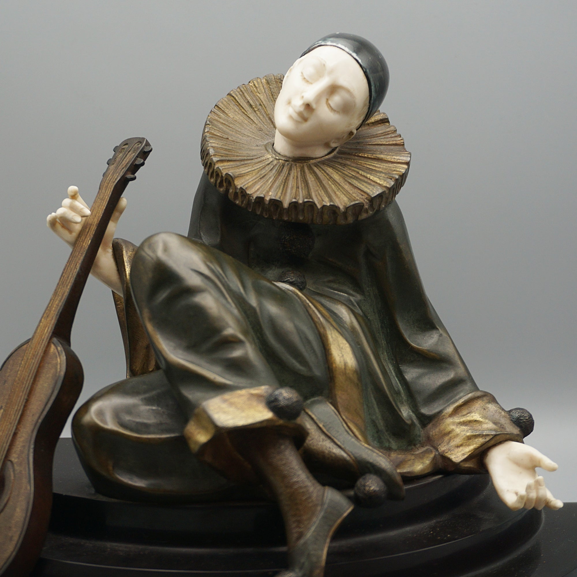 'Sleep of the Pierrot' Art Deco Bronze Sculpture by Alfred Gilbert - Markies Antiques Ltd