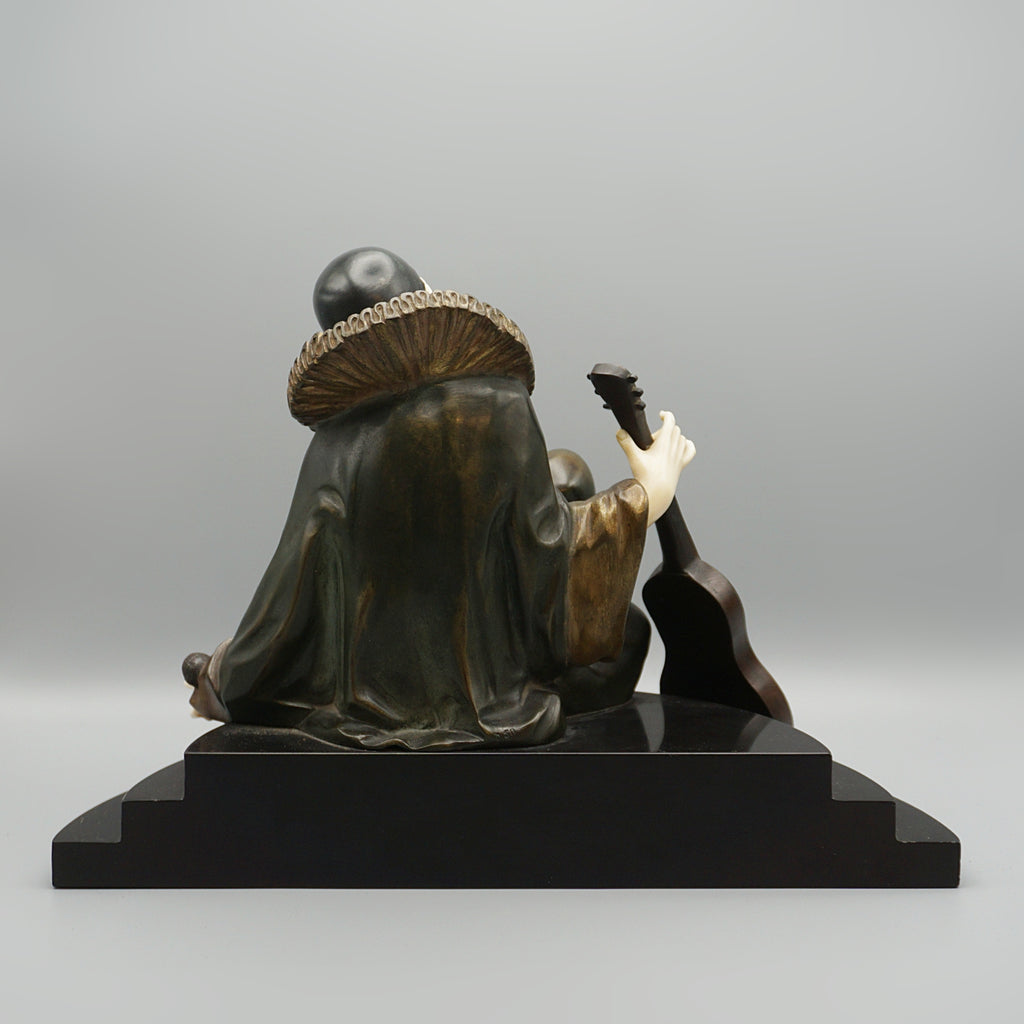 'Sleep of the Pierrot' Art Deco Bronze Sculpture by Alfred Gilbert - Markies Antiques Ltd