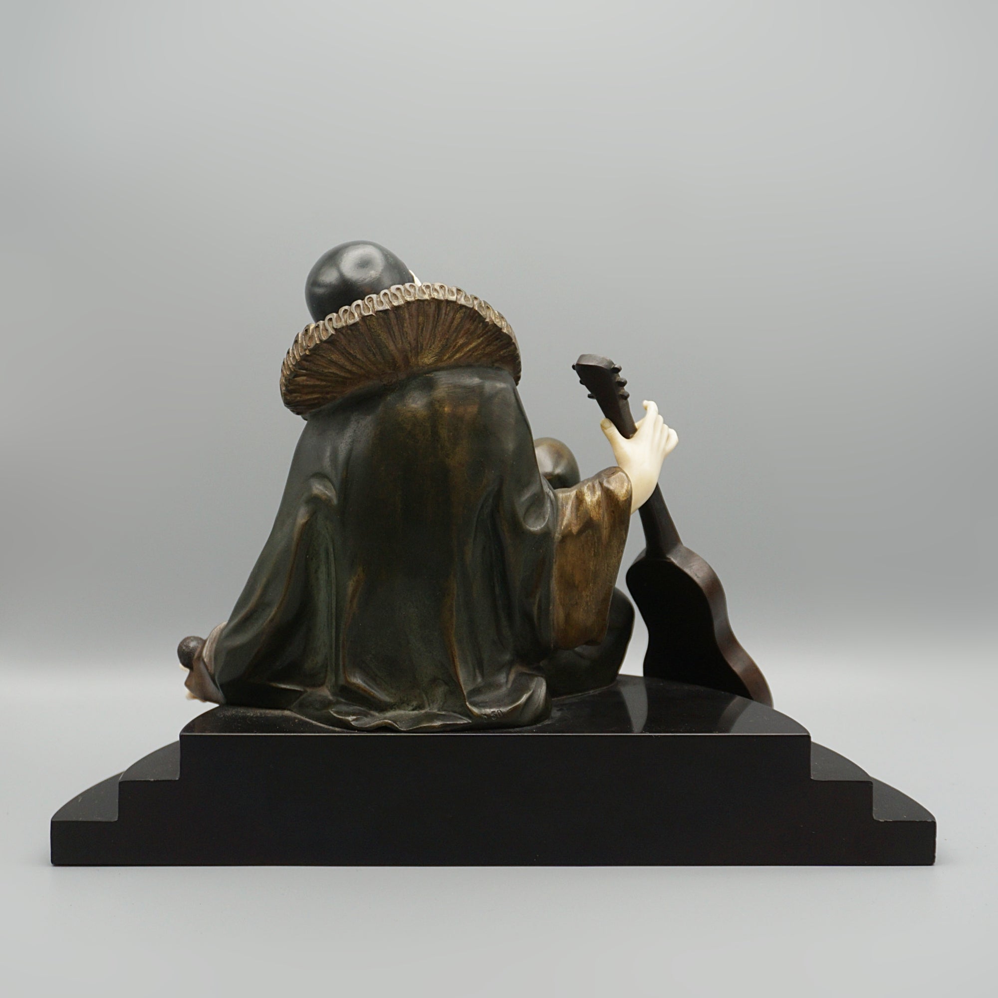 'Sleep of the Pierrot' Art Deco Bronze Sculpture by Alfred Gilbert - Markies Antiques Ltd