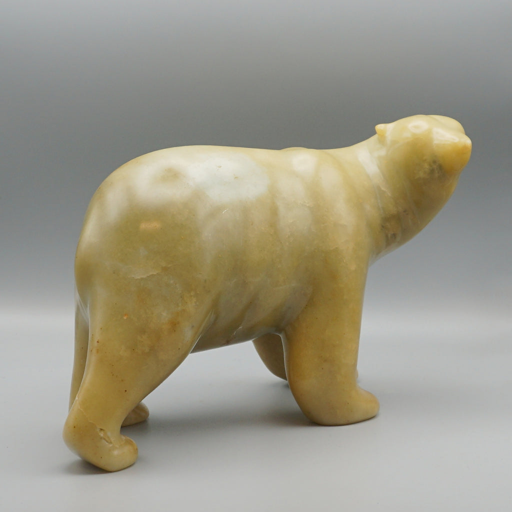 Large Onyx Walking Polar Bear - Markies Antiques Ltd