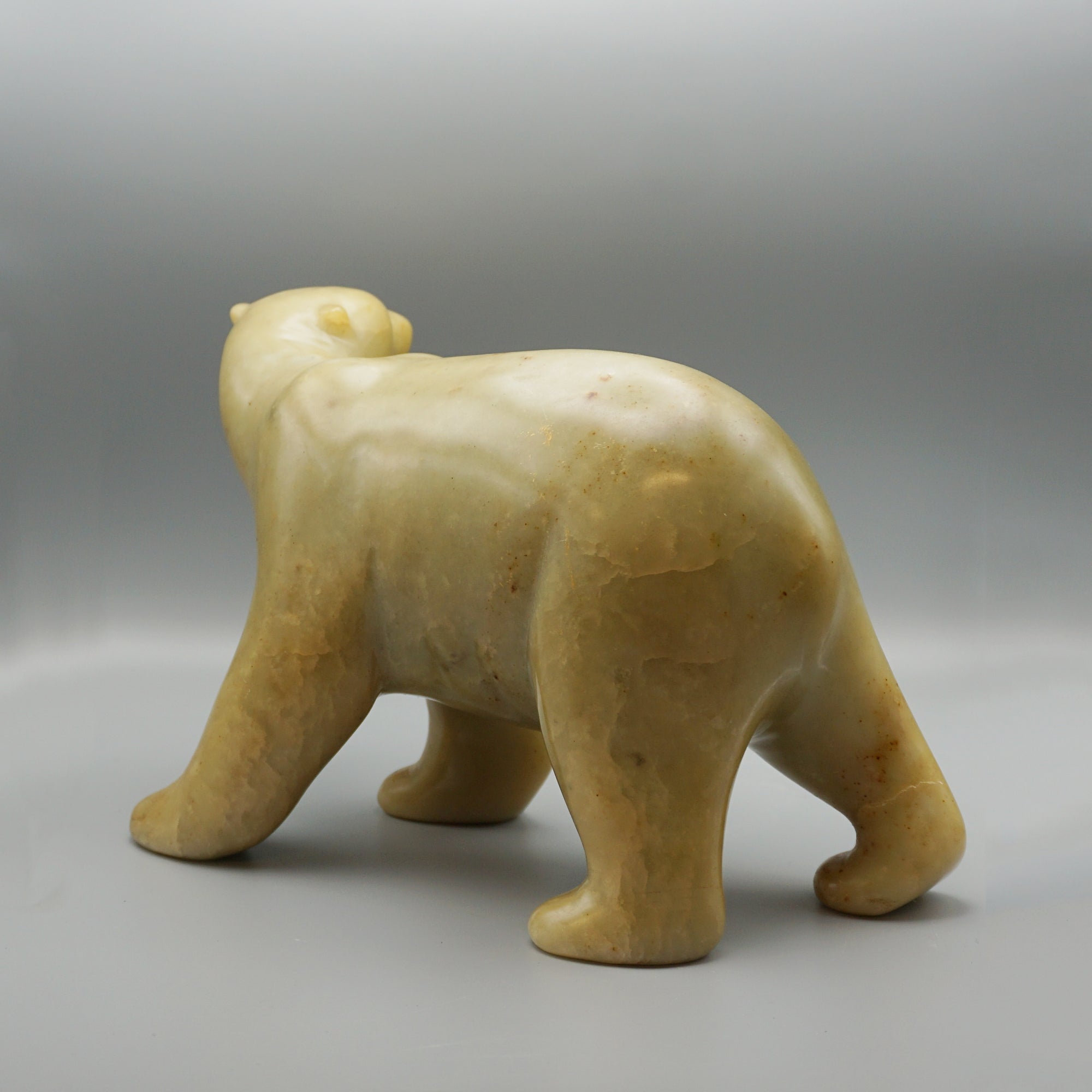 Large Onyx Walking Polar Bear - Markies Antiques Ltd