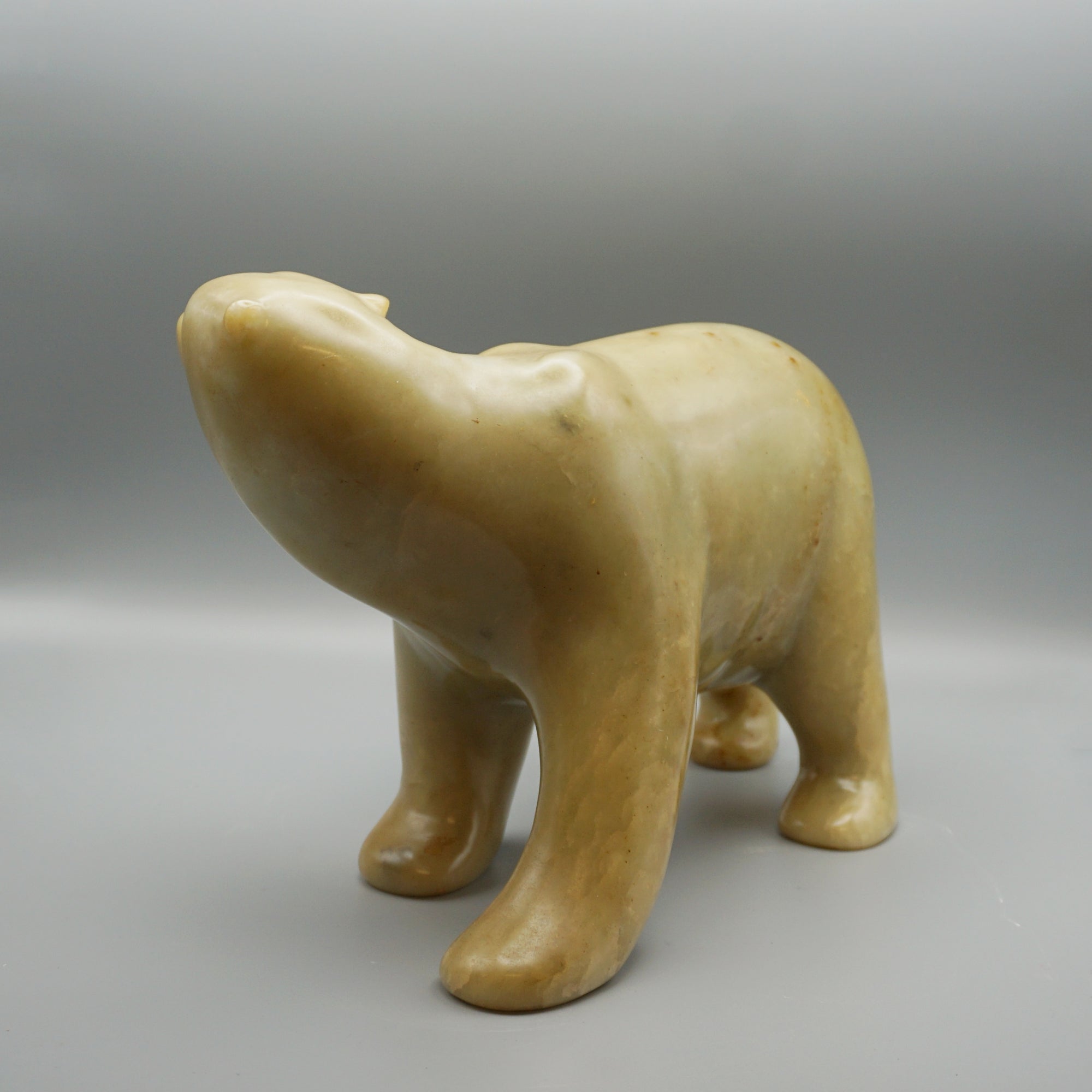 Large Onyx Walking Polar Bear - Markies Antiques Ltd
