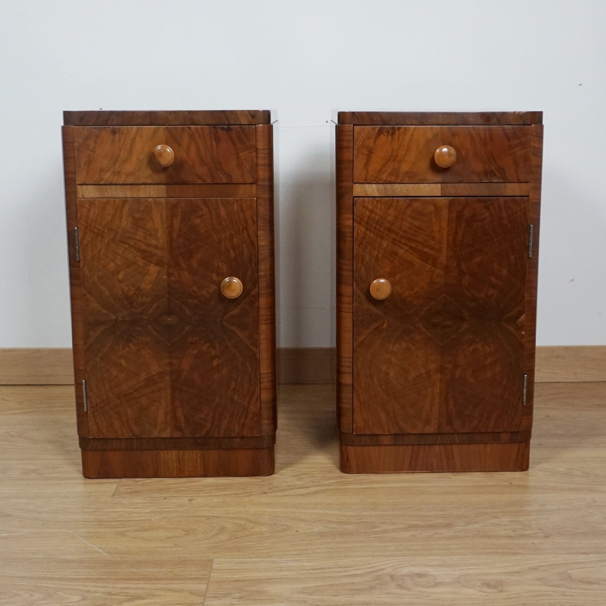 Pair of Art Deco Bedside Cabinets