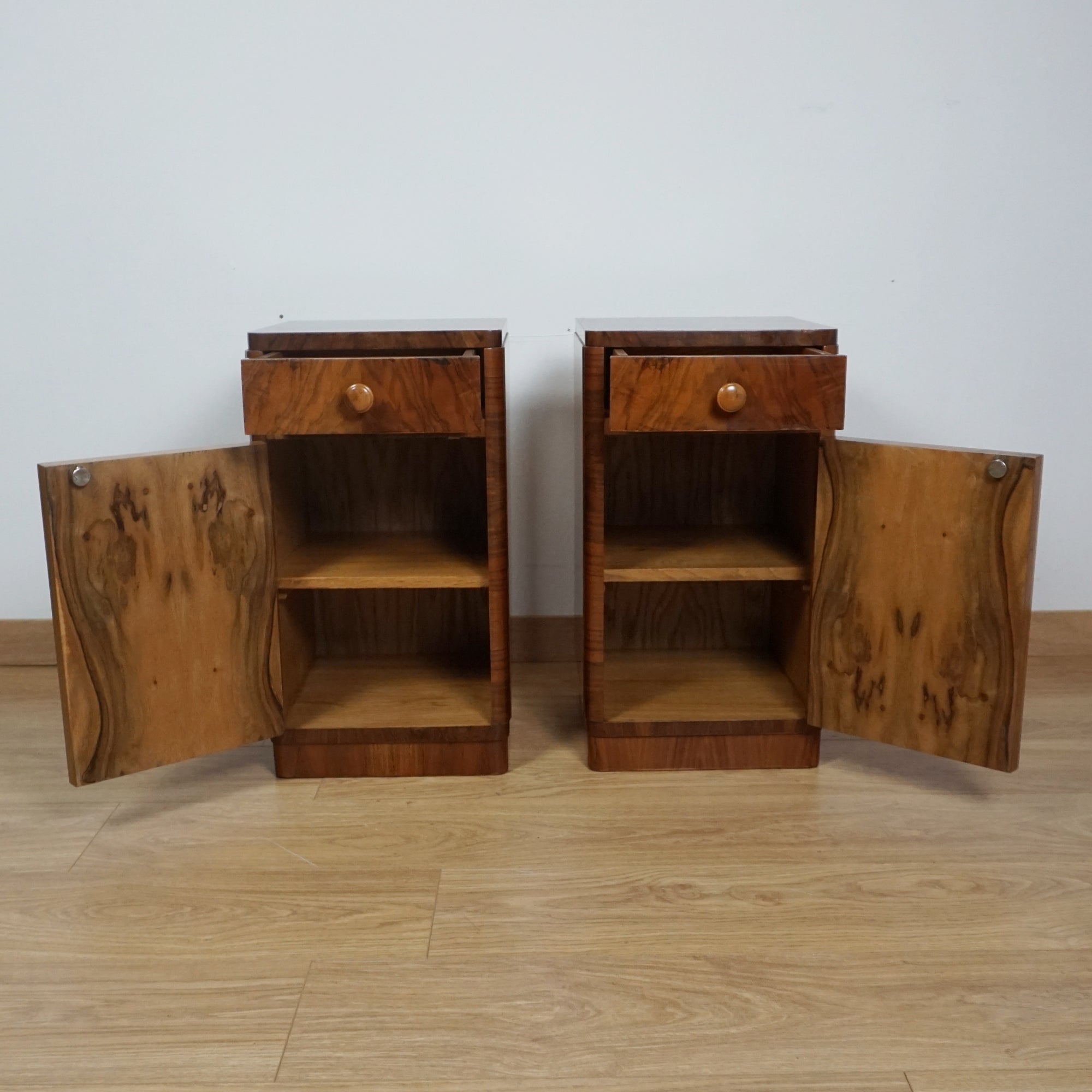 Pair of Art Deco Bedside Cabinets