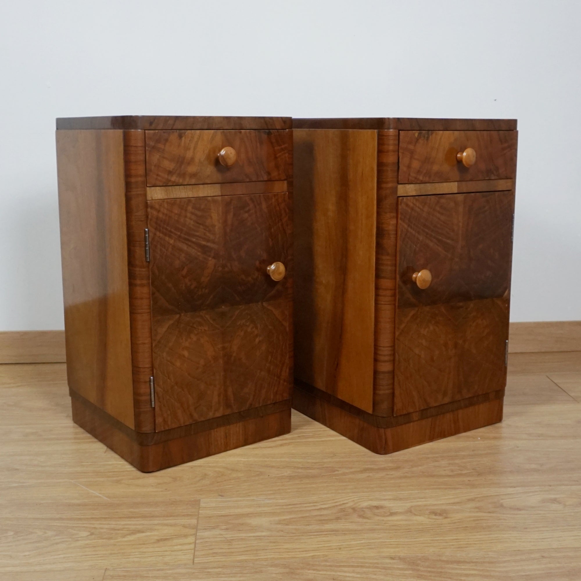 Pair of Art Deco Bedside Cabinets