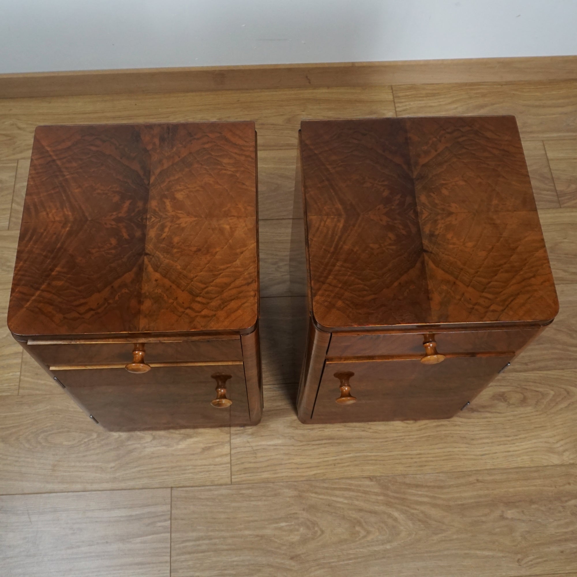 Pair of Art Deco Bedside Cabinets