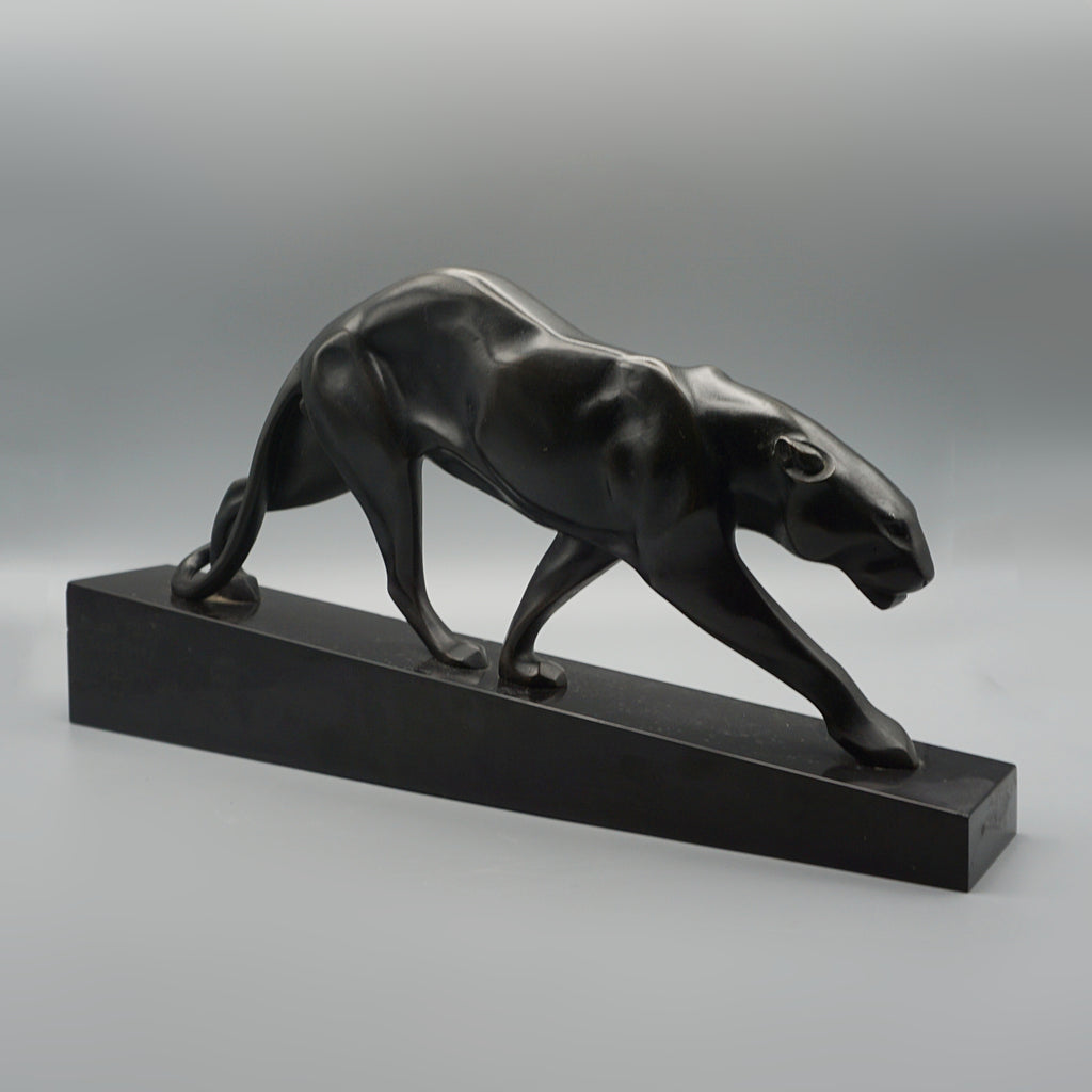 Maurice Prost 'Panthere en Marche' Striding Panther in Bronze by Maurice Prost - Markies Antiques Ltd