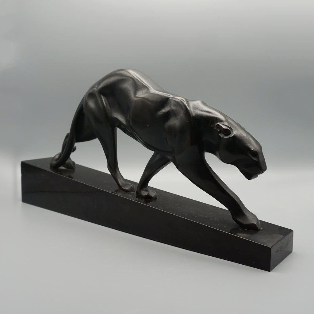 Maurice Prost 'Panthere en Marche' Striding Panther in Bronze by Maurice Prost - Markies Antiques Ltd