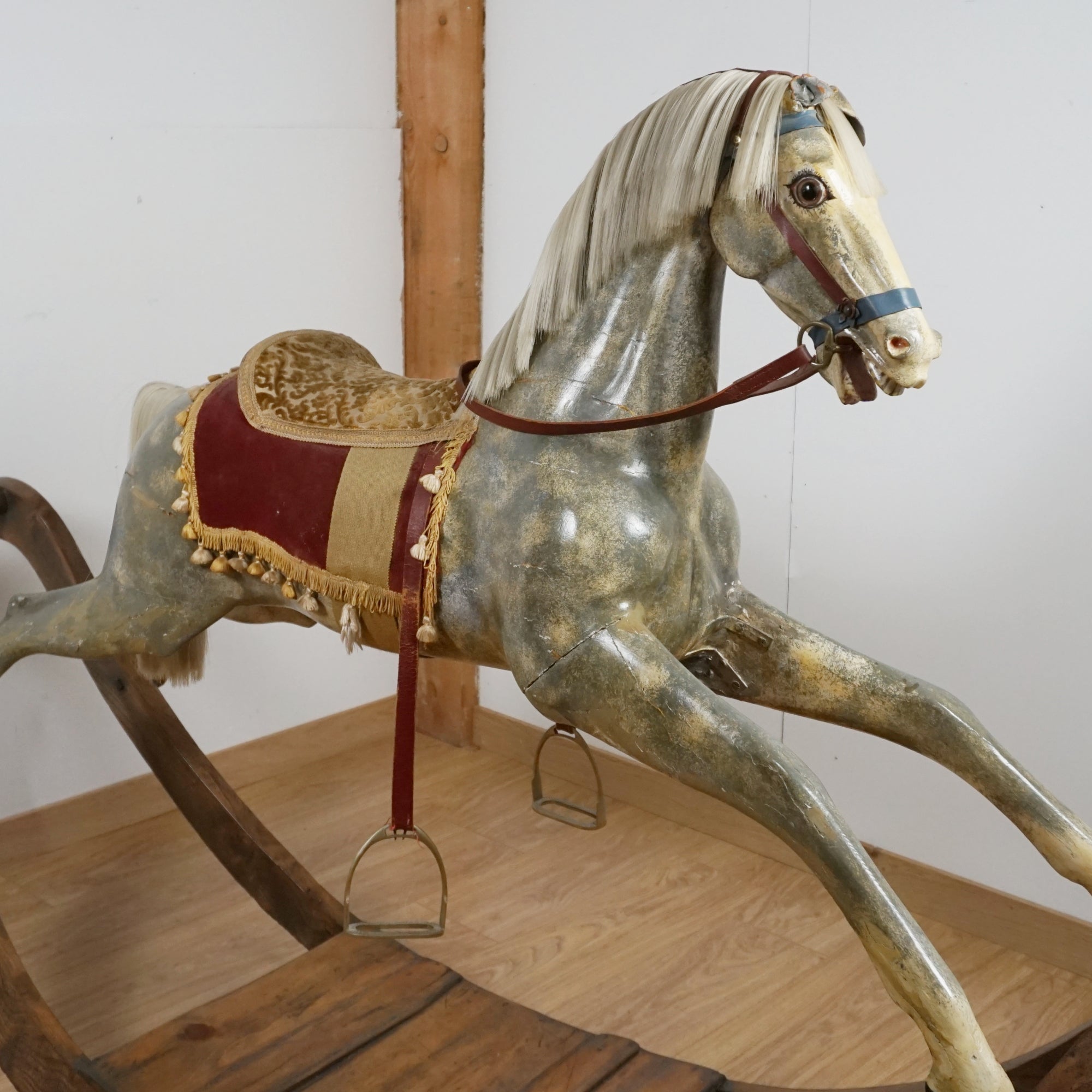 Large Early Victorian Carousel Rocking Horse