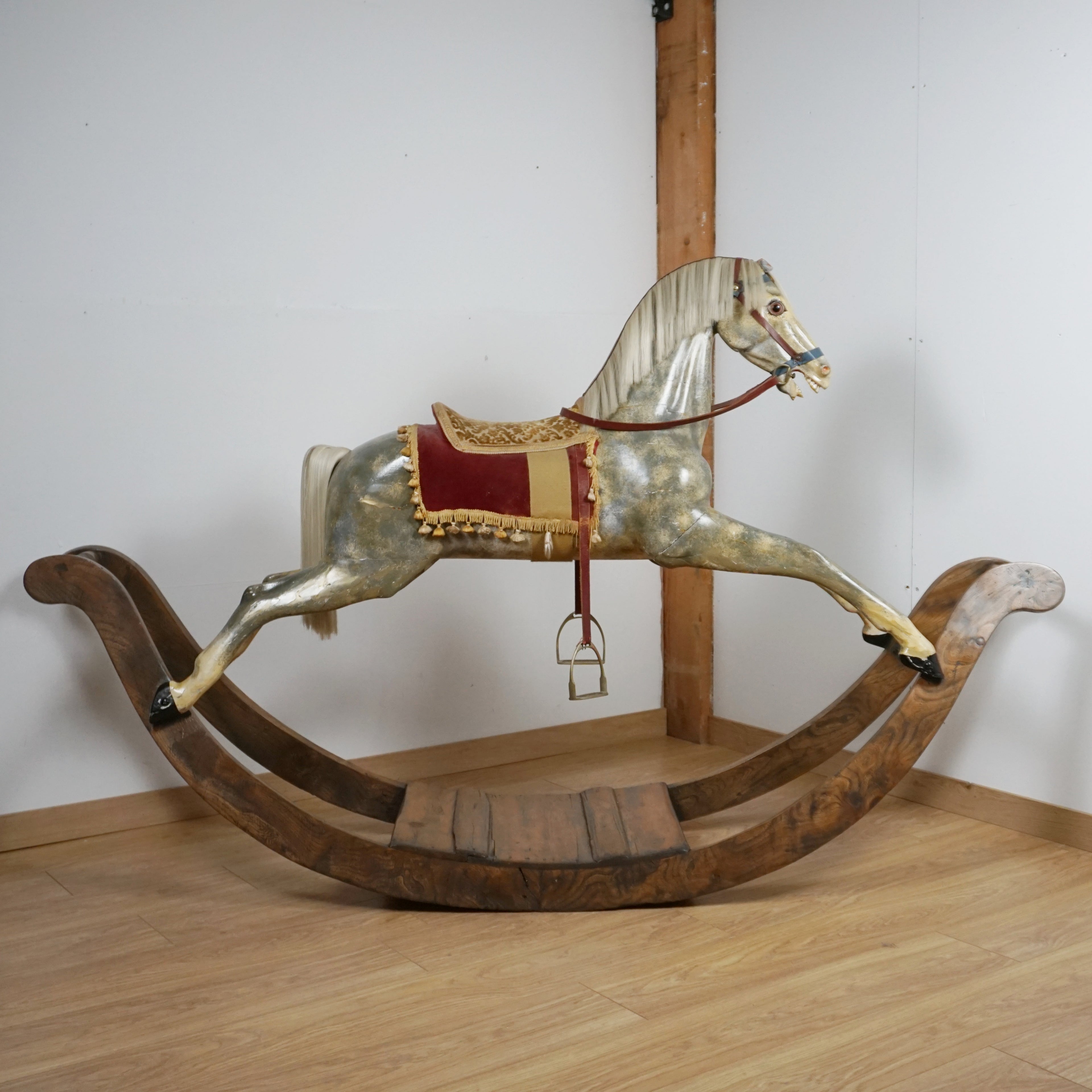 Large Early Victorian Carousel Rocking Horse