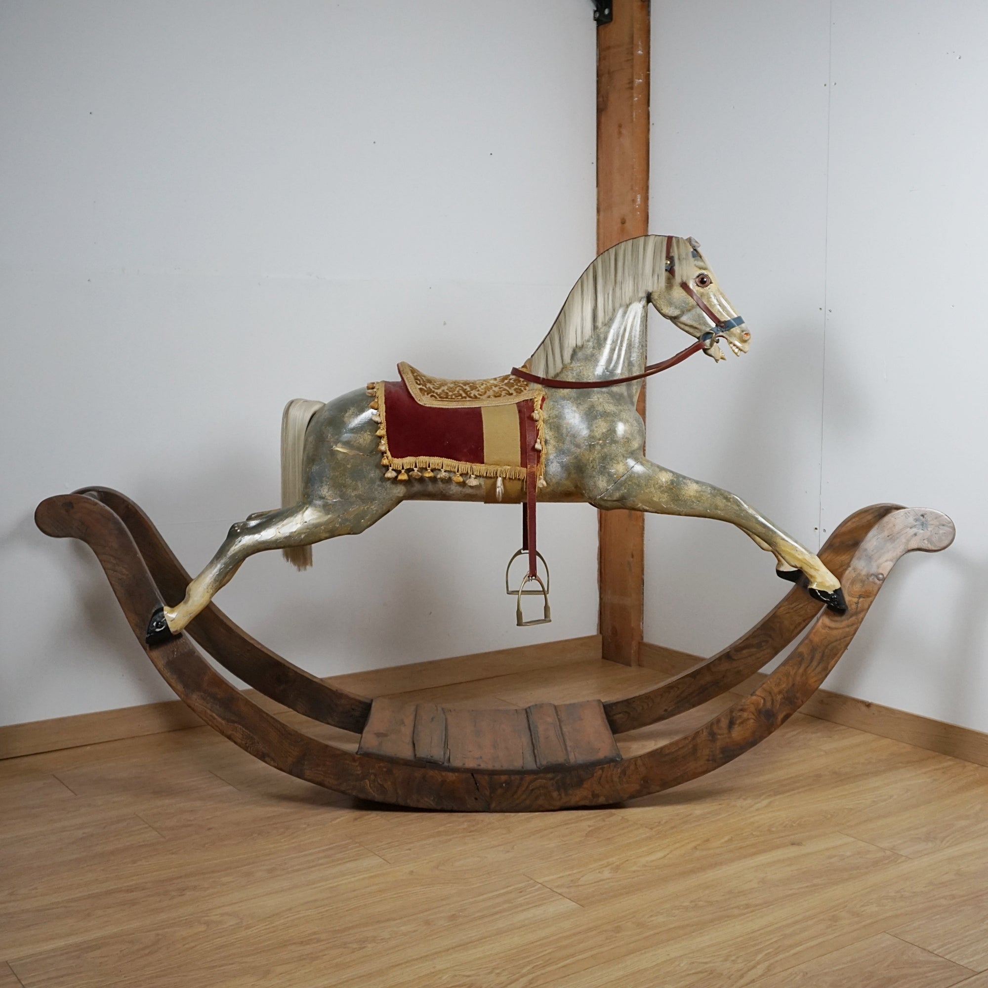 Large Early Victorian Carousel Rocking Horse