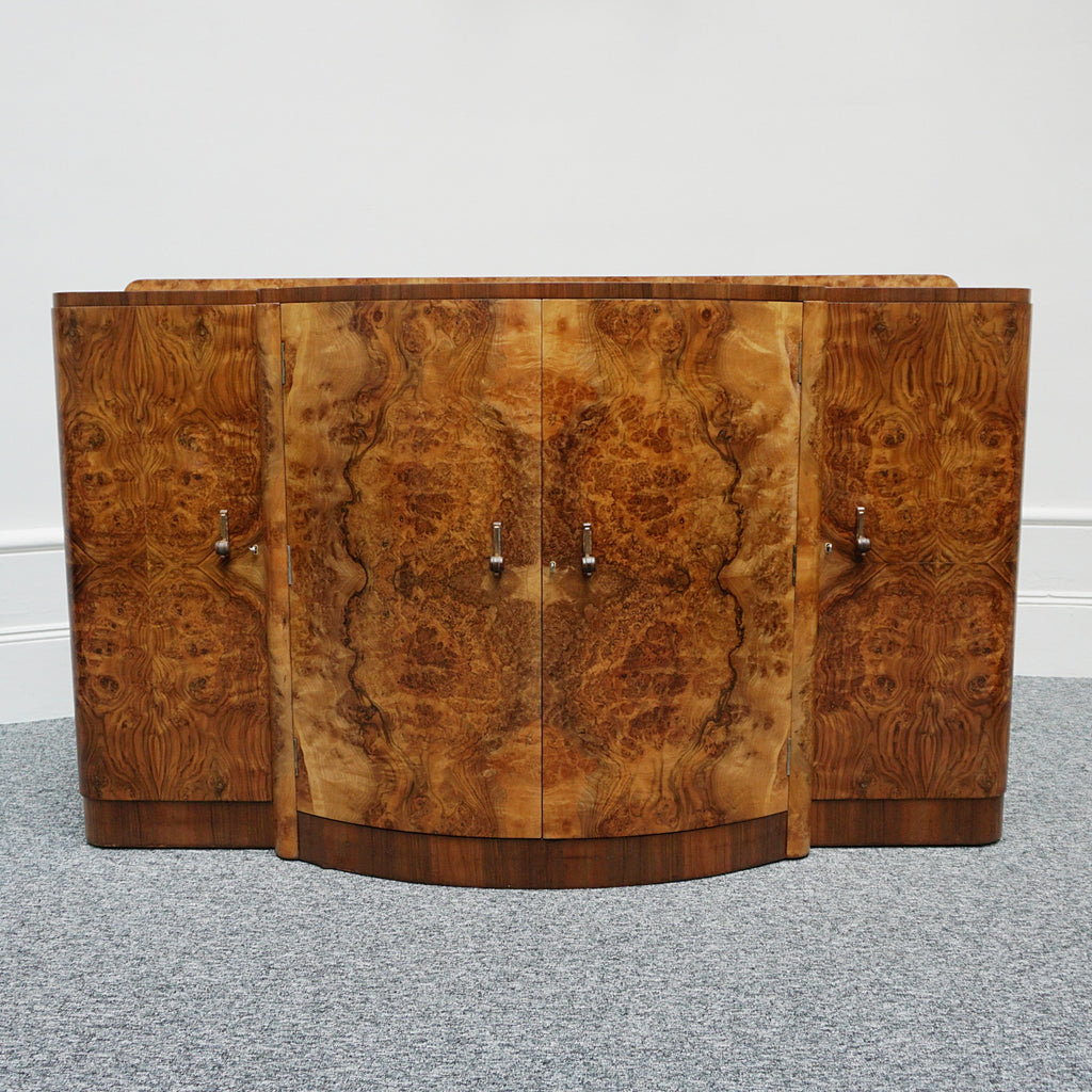 Original Burr Walnut Veneered Art Deco Sideboard - Jeroen Markies Art Deco