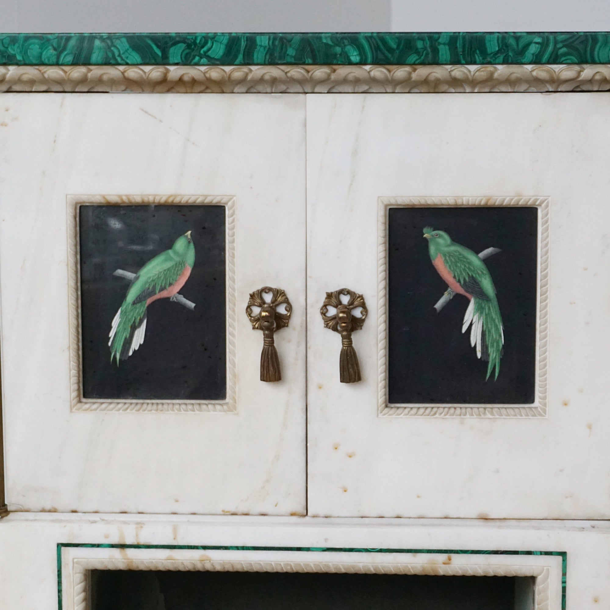 Malachite and Marble 1950s Cabinet - Jeroen Markies Art Deco