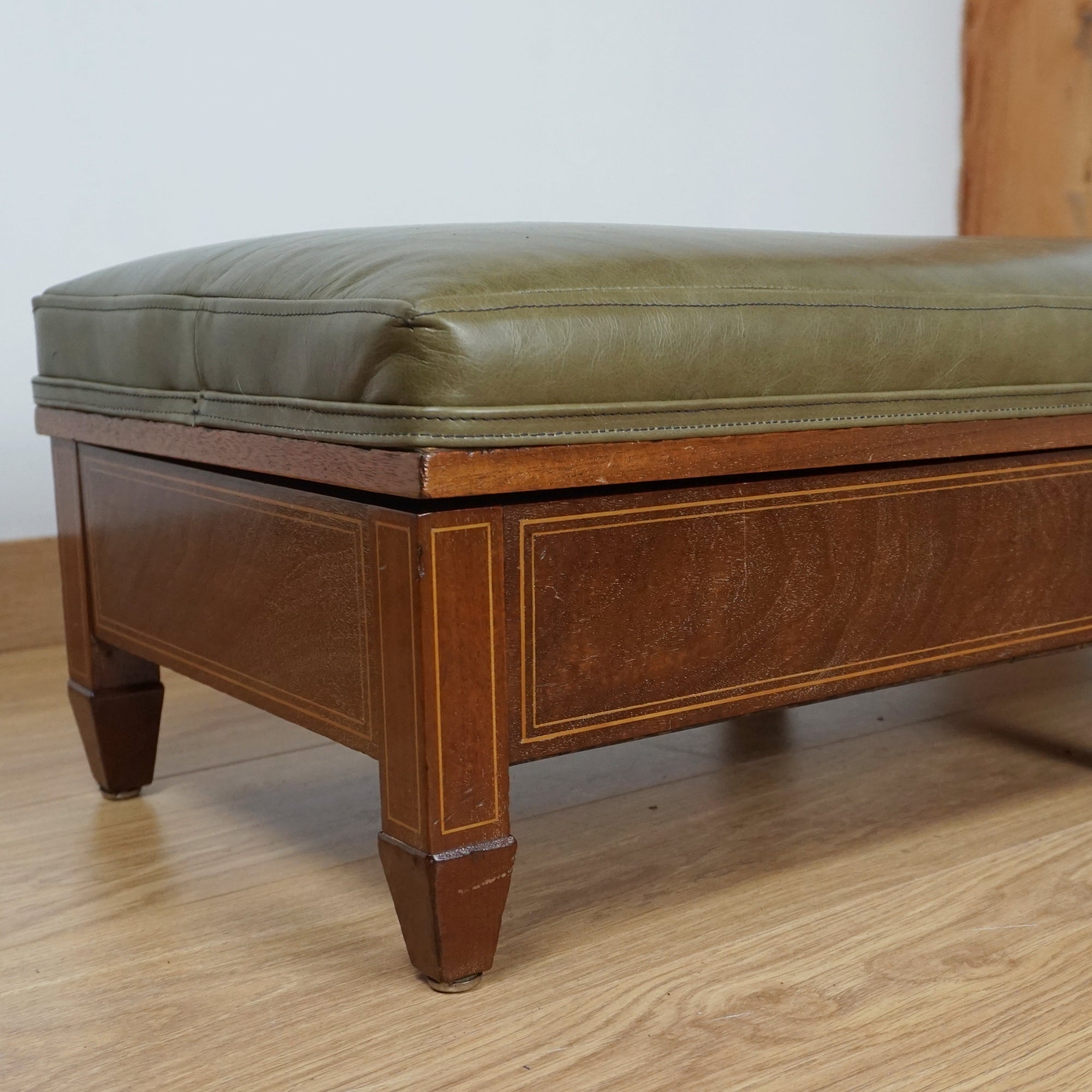 James Shoolbred & Co Edwardian Footstool - Markies Antiques Ltd