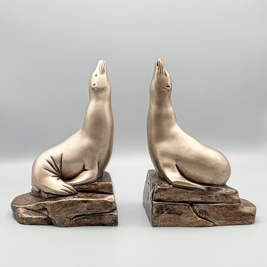 C Omin Original Art Deco Bronze Bookends | Markies Antiques Ltd