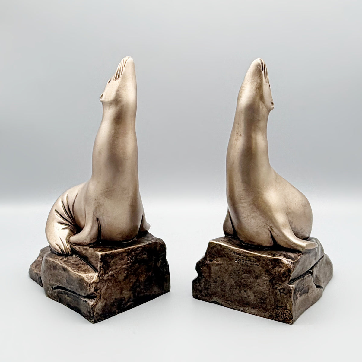 C Omin Original Art Deco Bronze Bookends | Markies Antiques Ltd