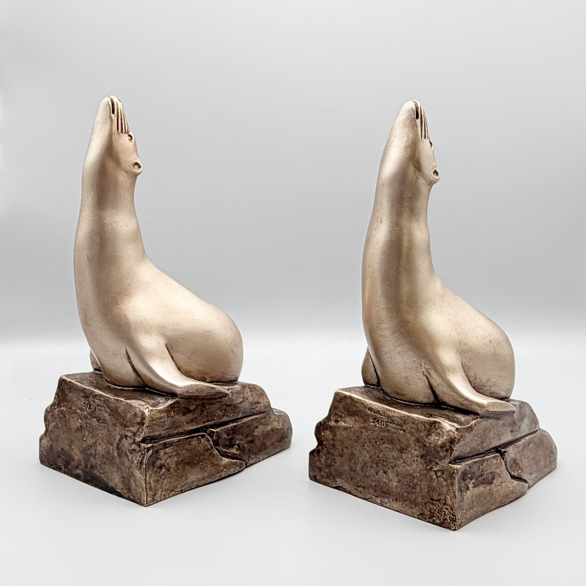 C Omin Original Art Deco Bronze Bookends | Markies Antiques Ltd