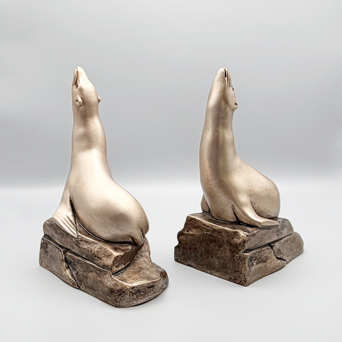 C Omin Original Art Deco Bronze Bookends | Markies Antiques Ltd