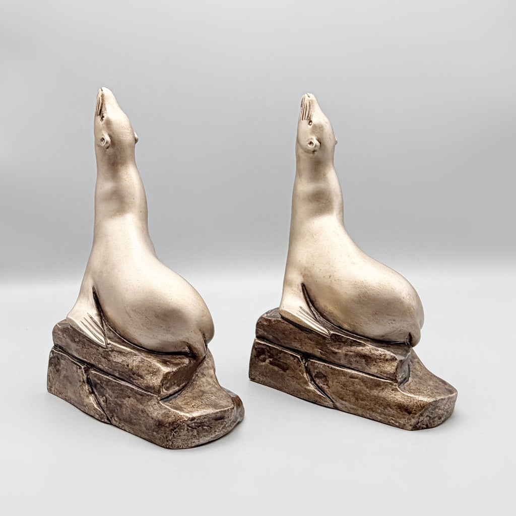 C Omin Original Art Deco Bronze Bookends | Markies Antiques Ltd