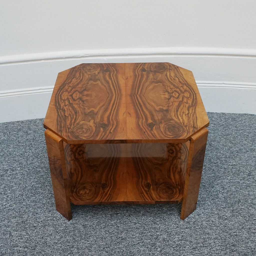 Art Deco Burr Walnut Veneered Side Table - Jeroen Markies Art Deco