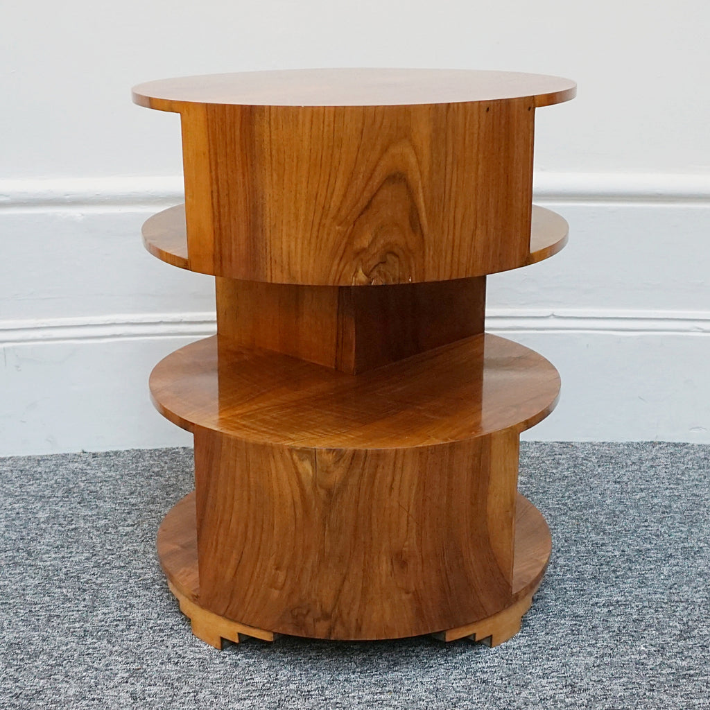 Art Deco Library Table. 1930's side table. Figured walnut Art Deco - Jeroen Markies Art Deco